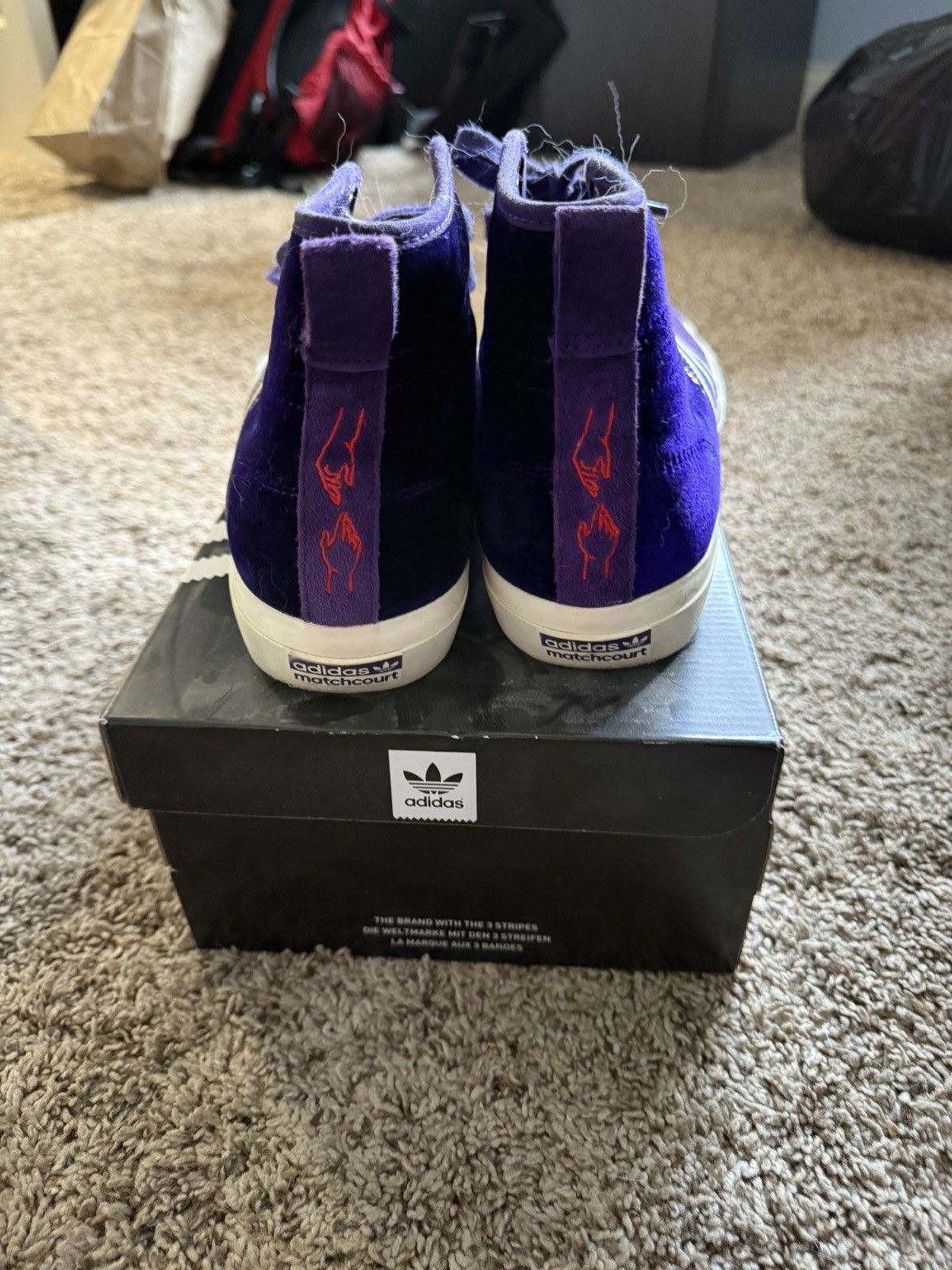 Adidas ADIDAS X Nakel Smith Velvet Adidas Matchcourt Size US 9.5 / EU 42-43 - 4 Thumbnail