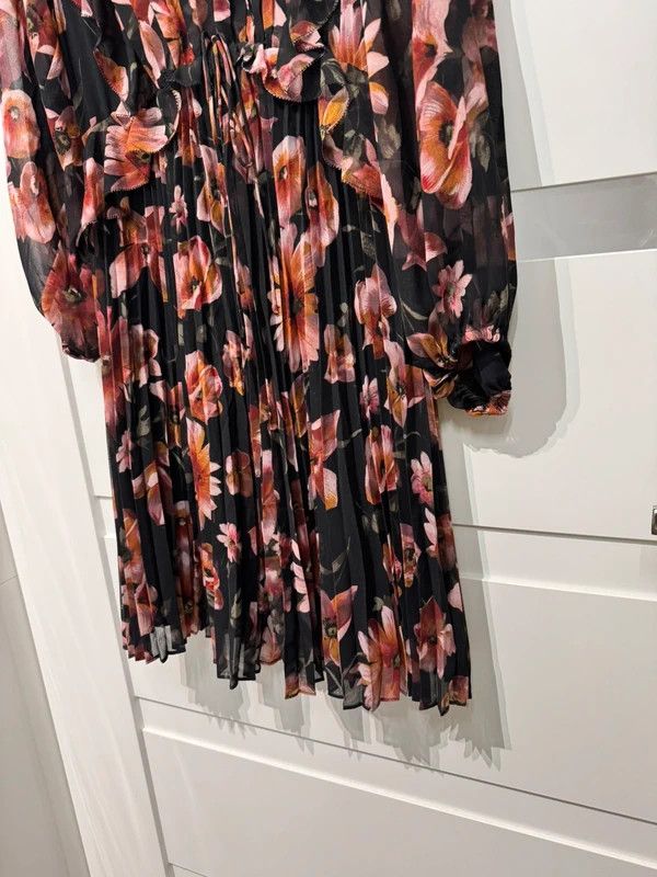 The Kooples The Kooples Floral Print Pleated Mini Dress size 1 S Size S / US 4 / IT 40 - 6 Thumbnail