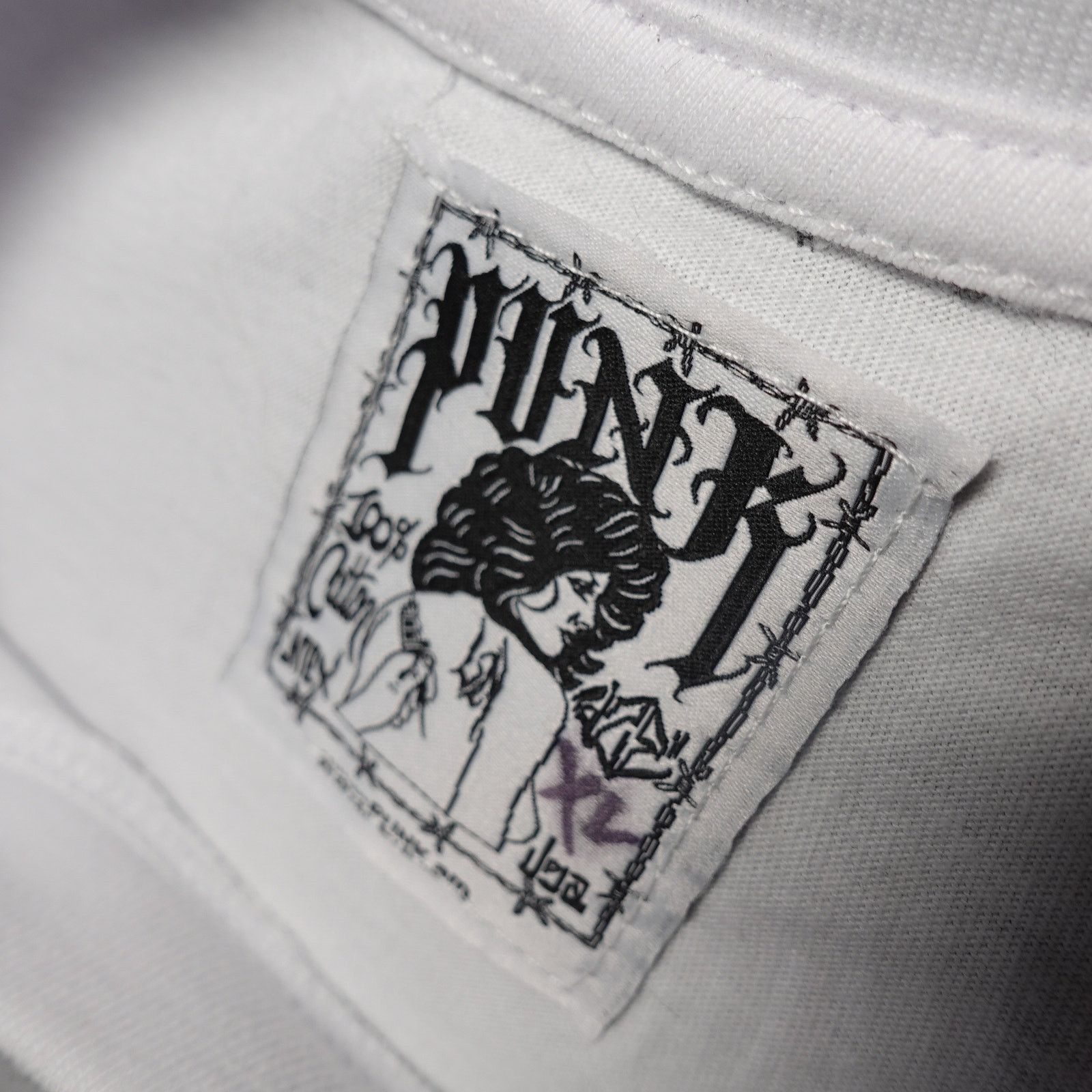Other Punk Letras Los Angeles White 100% Cotton Metal sz XL Size US XL / EU 56 / 4 - 5 Thumbnail