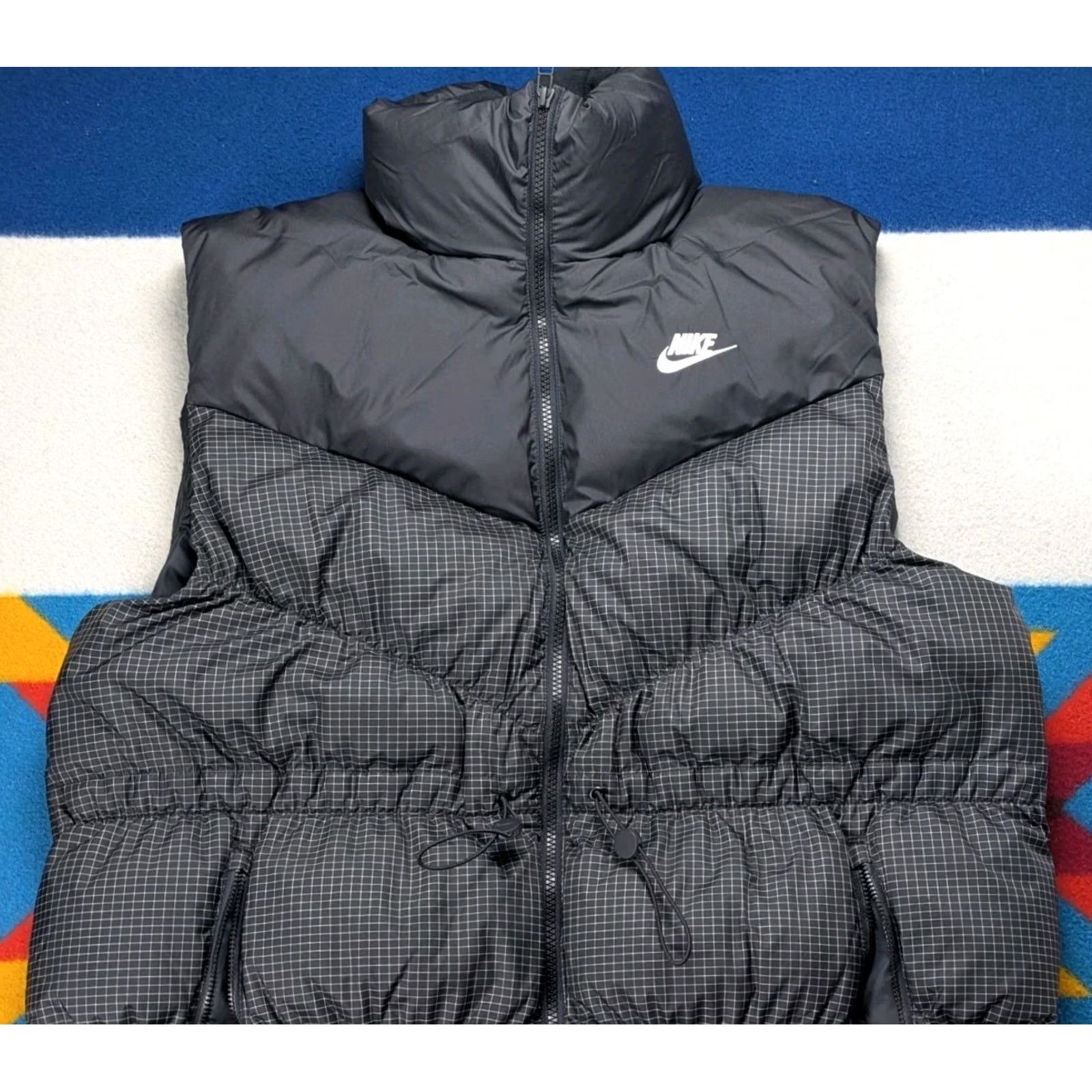 Nike Nike Windpuffer Vest Therma-FIT Loose Black Womens Medium Long Puffer Zip Size M / US 6-8 / IT 42-44 - 3 Thumbnail