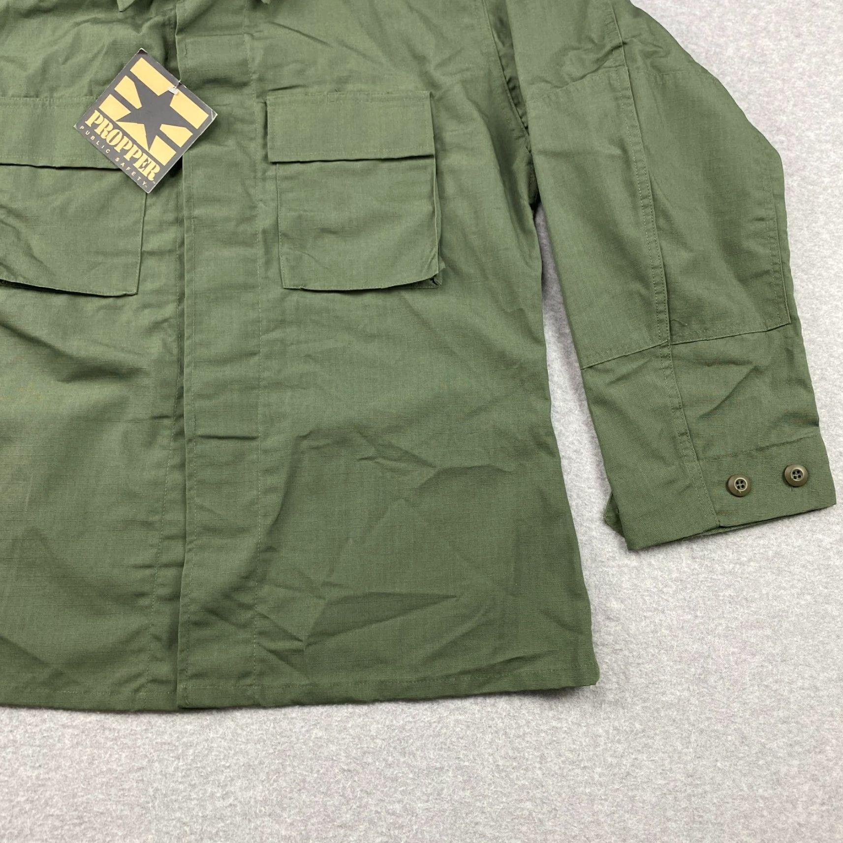 Propper PROPPER Military Jacket BDU Green Men M Casual Workwear Solid Canvas 2 Pocket Button Front Mid-Length NWT Size US M / EU 48-50 / 2 - 4 Thumbnail