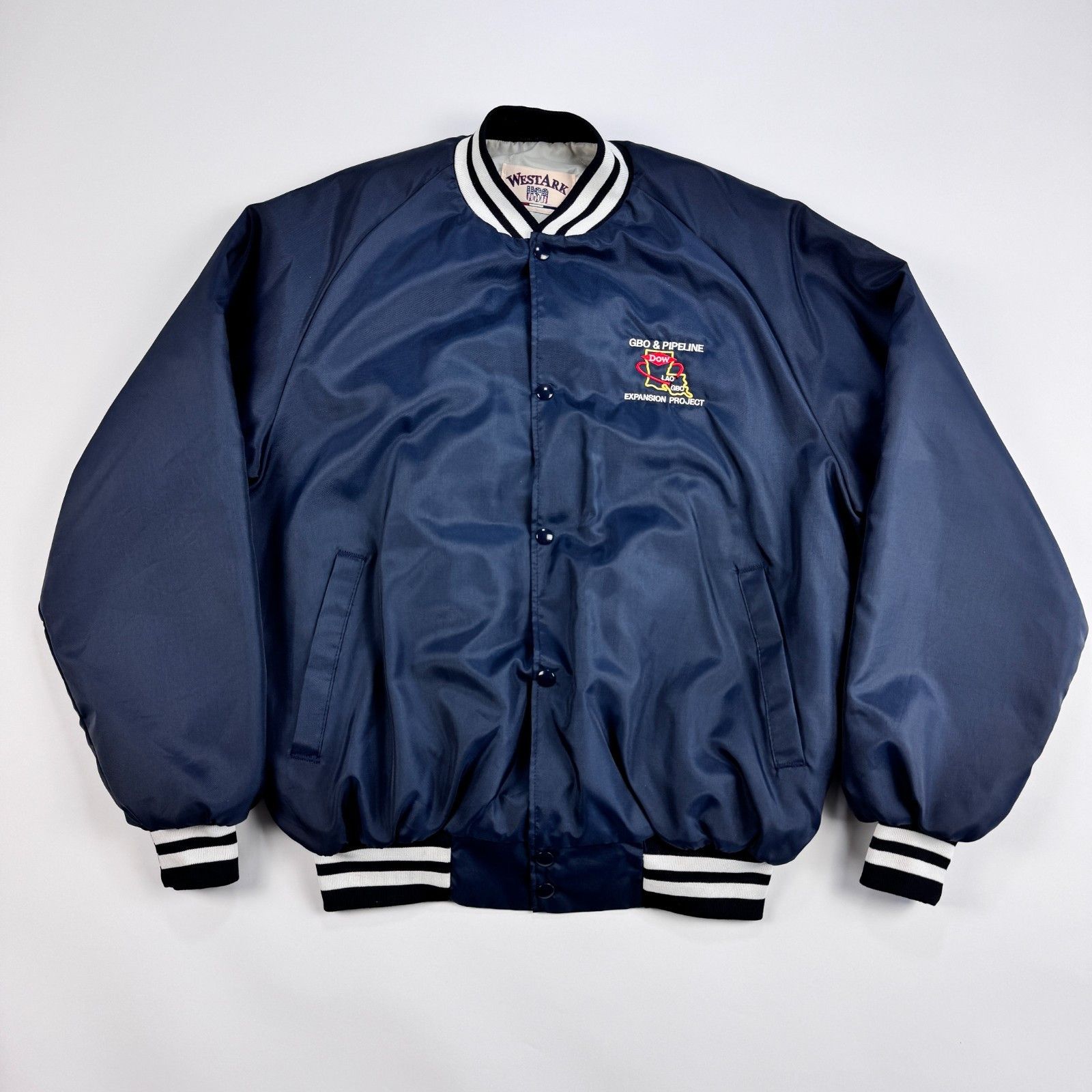 Vintage Made in USA Satin Bomber Jacket Westark Vintage Navy L Size US L / EU 52-54 / 3 - 6 Thumbnail