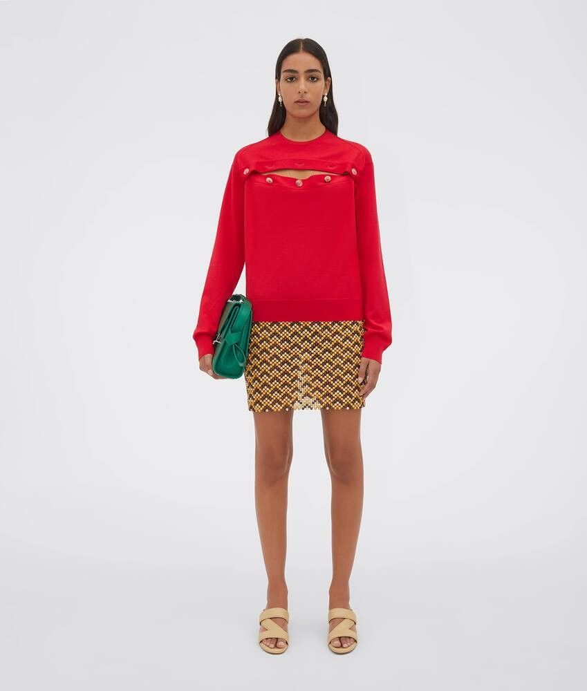 Bottega Veneta o1y0725 Sweater in Red Size XS / US 0-2 / IT 36-38 - 5 Thumbnail