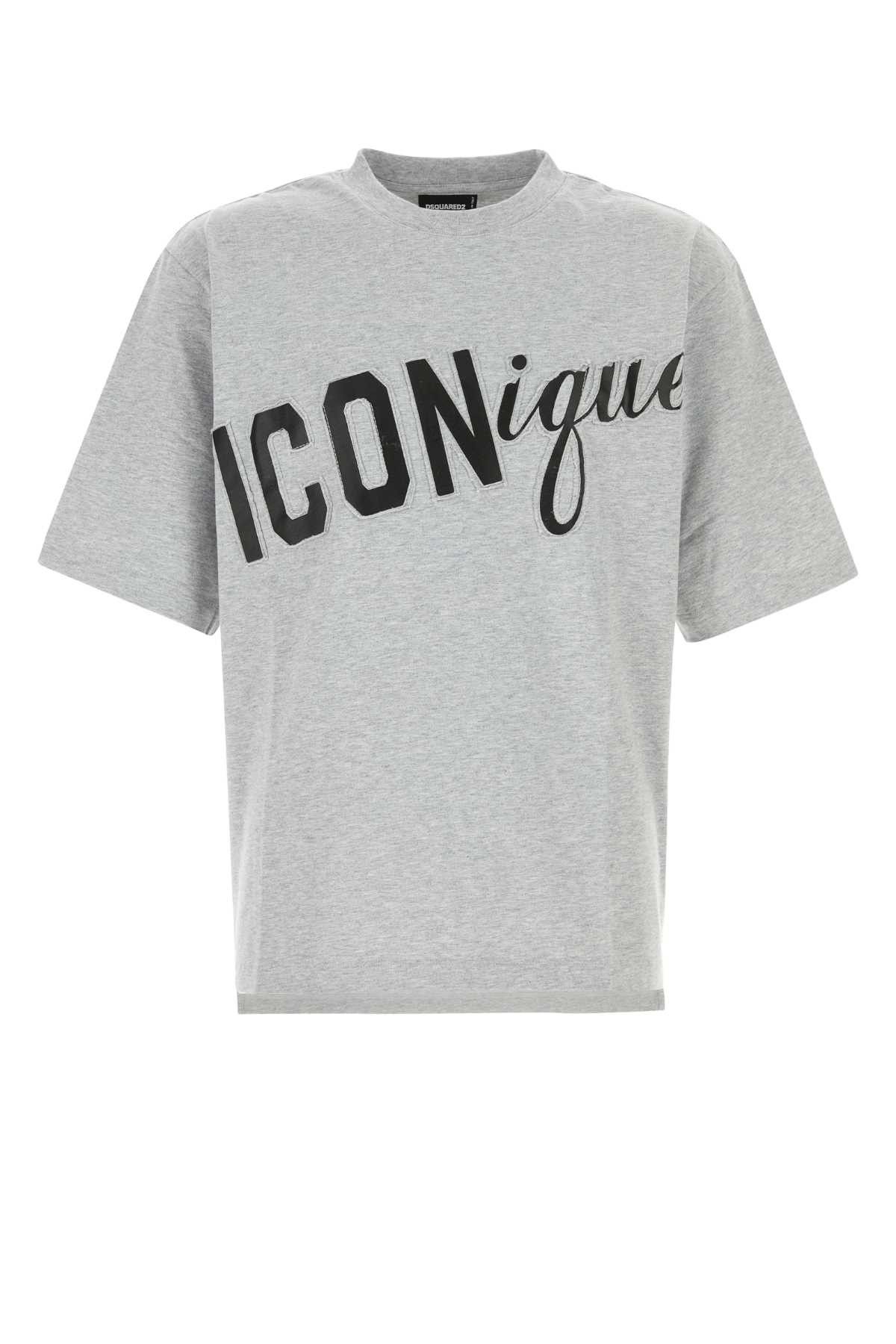 Dsquared2 Melange Grey Cotton Oversize T-Shirt Size US S / EU 44-46 / 1 - 1 Thumbnail