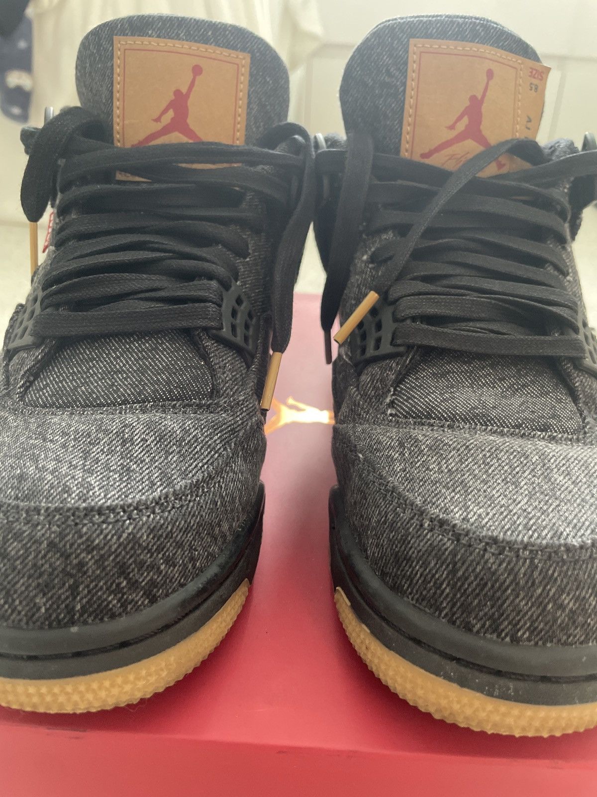 Levi's × Nike Levis x Nike Air Jordan 4 Retro Black Size US 8.5 / EU 41-42 - 3 Thumbnail