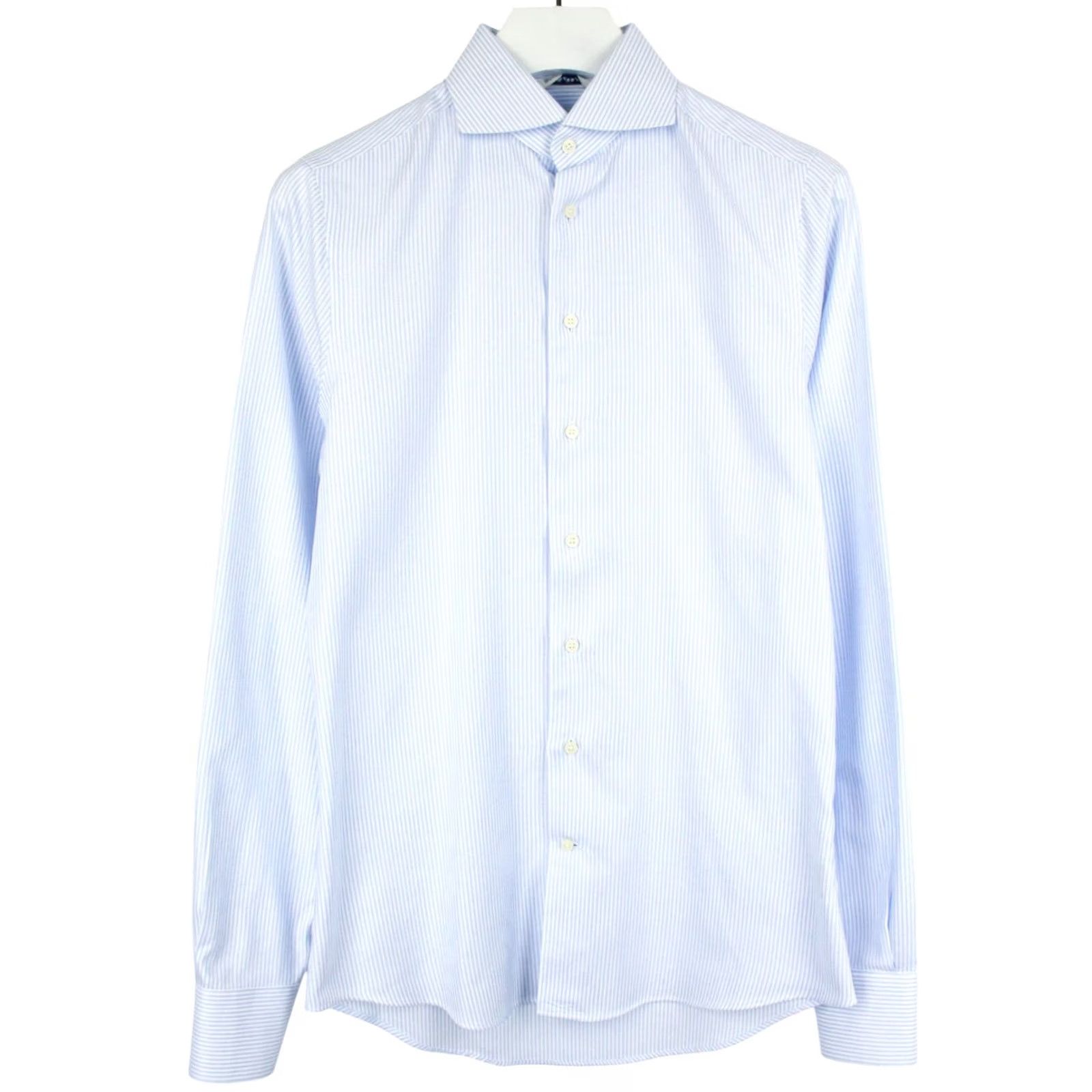 Suitsupply Suitsupply Try On Extra Slim Fit Formal Shirt Men's 38L / 15L Pinstripe Blue Shirt Dress Shirt Mens Slim Fit Blue Pinstripe 38L 15L Size 38L - 2 Thumbnail