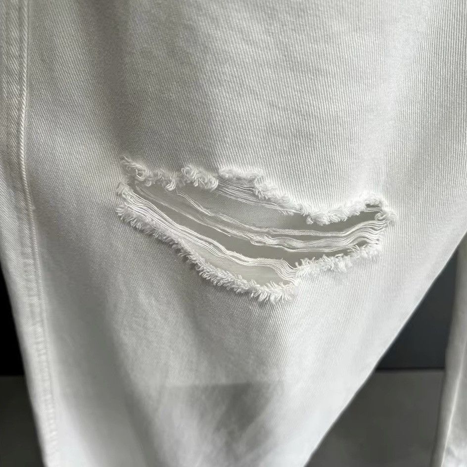 Designer × Vintage Streetwear Baggy Straight Hole Distressed Jeans Size US 34 / EU 50 - 9 Thumbnail