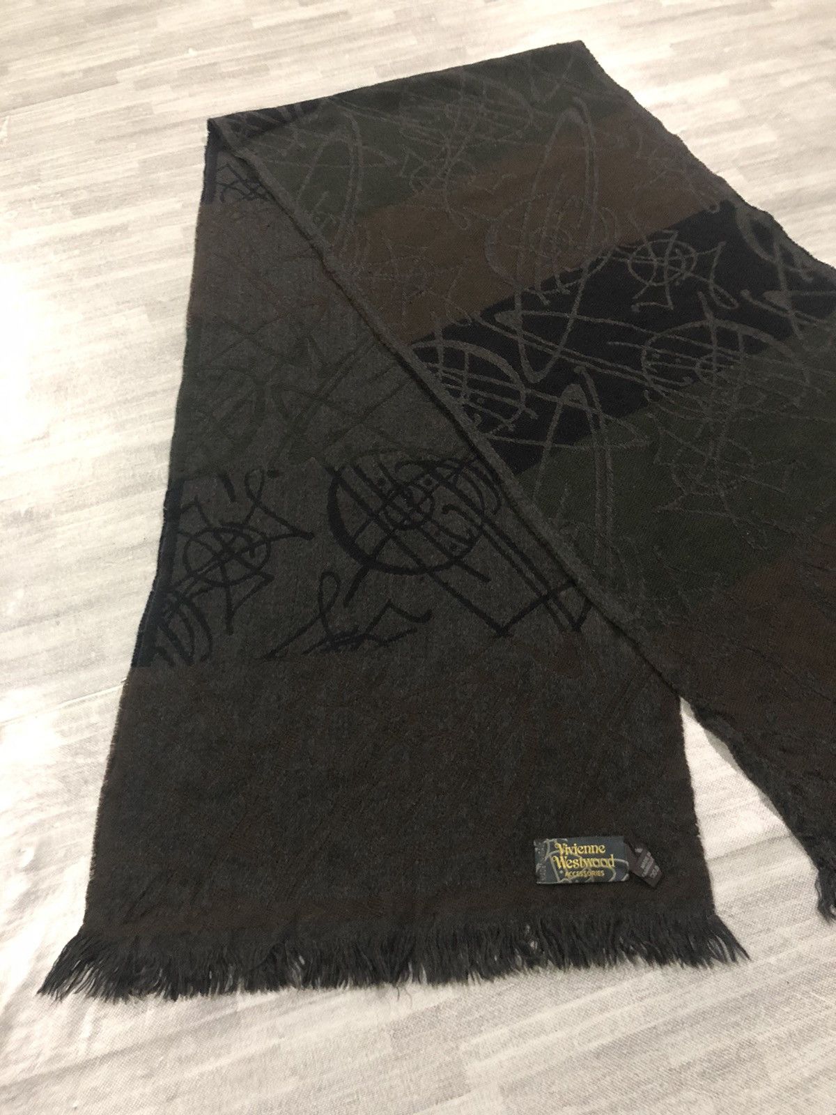 Vivienne Westwood Vivienne Westwood Full Print Wool Scarf Muffler Size ONE SIZE - 10 Thumbnail