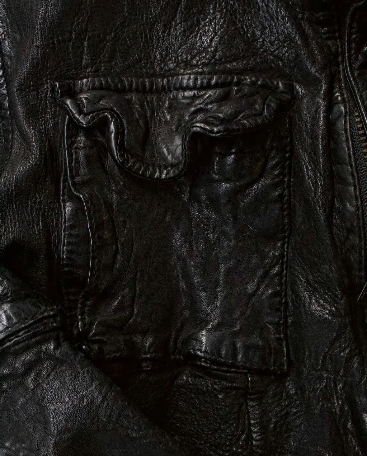 ABAHOUSE ABAHOUSE Vintage 2003 Sheep Leather Rider Jacket Size US S / EU 44-46 / 1 - 3 Thumbnail