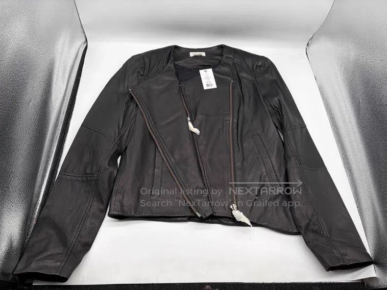 Helmut Lang Helmut Lang Dark deconstructed leather jacket Size L / US 10 / IT 46 - 2 Thumbnail