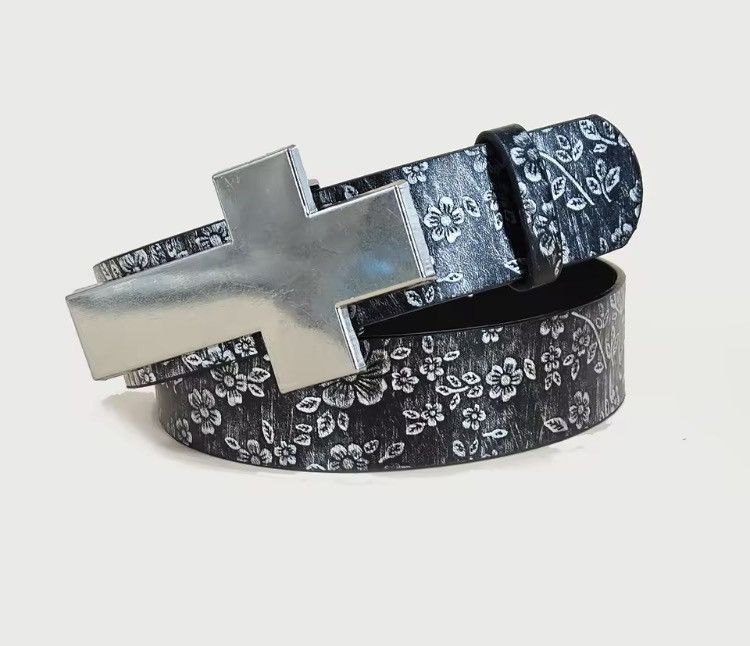 Japanese Brand Cros Buckle PU Leather Belt 100 cm Size 30 - 1 Thumbnail