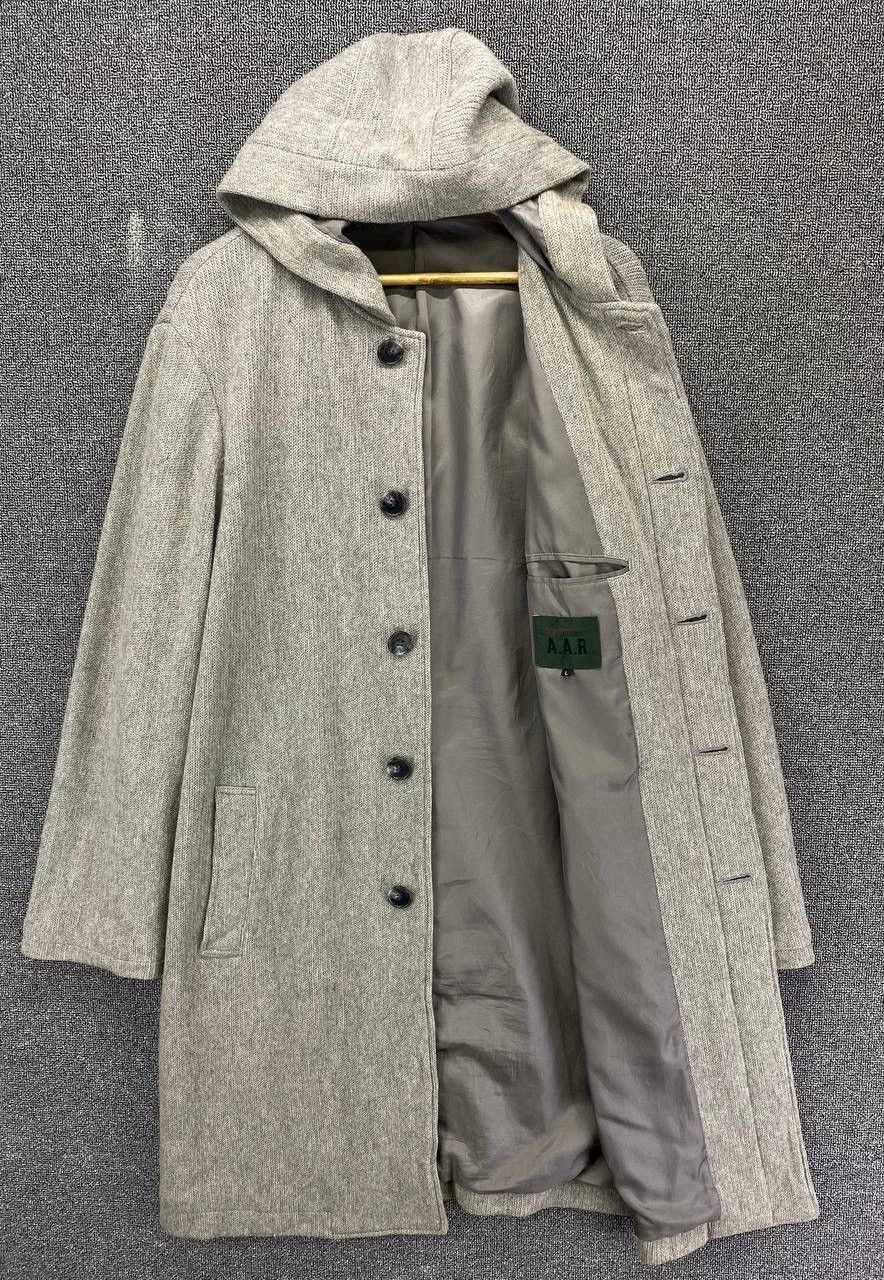 Yohji Yamamoto Vintage Yohji Yamamoto A.A.R Hoodie Wool Long Jacket Size US L / EU 52-54 / 3 - 8 Thumbnail