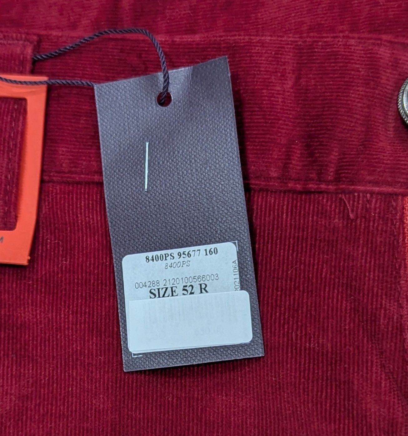 Isaia Mens ISAIA Cotton Straight Leg Jeans Red 52 US 36 Size US 36 / EU 52 - 10 Thumbnail