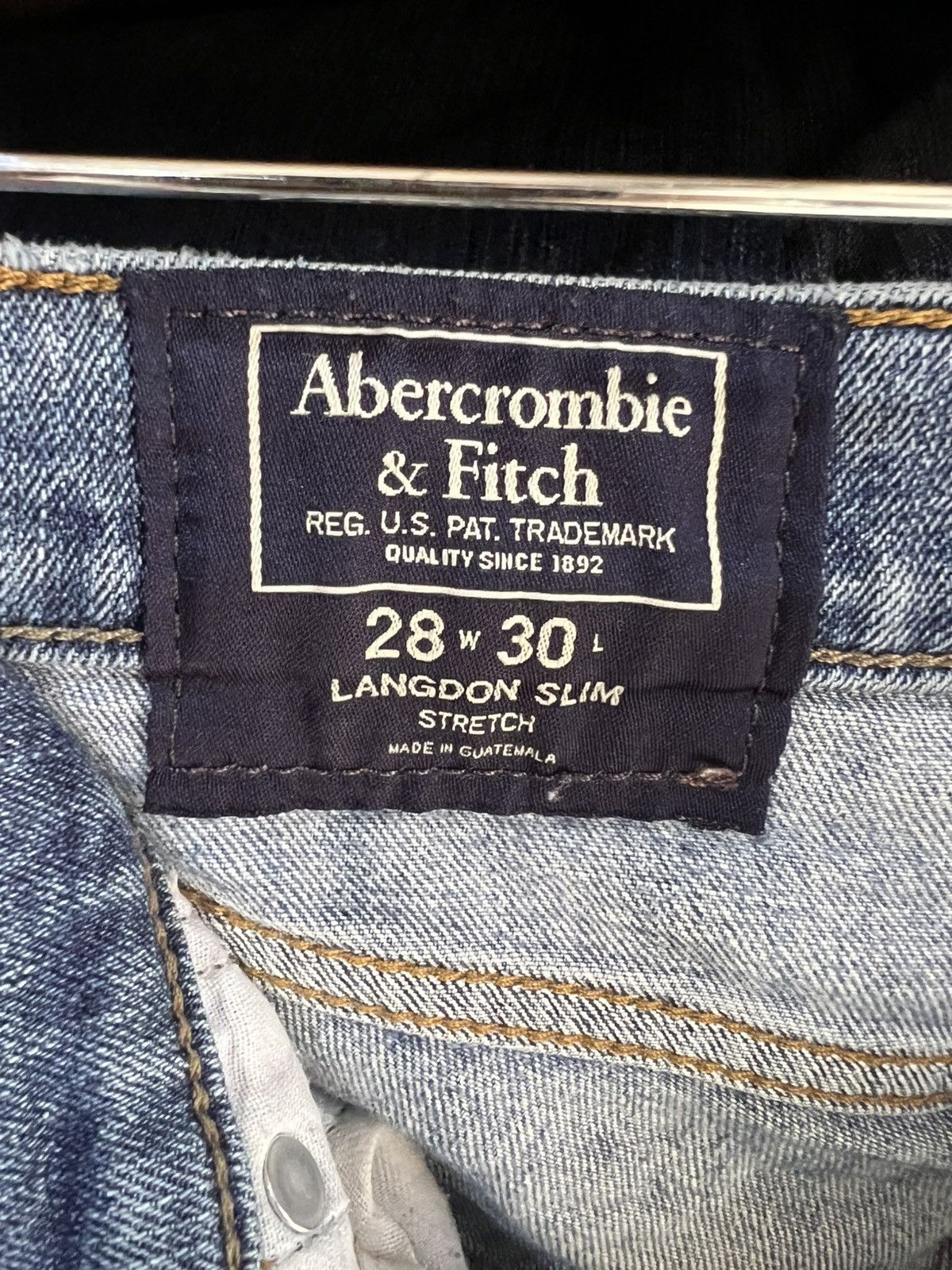 Abercrombie & Fitch 🔥Abercrombie&Fitch Langdon Slim Stretch Distressed Denim Size US 30 / EU 46 - 15 Thumbnail