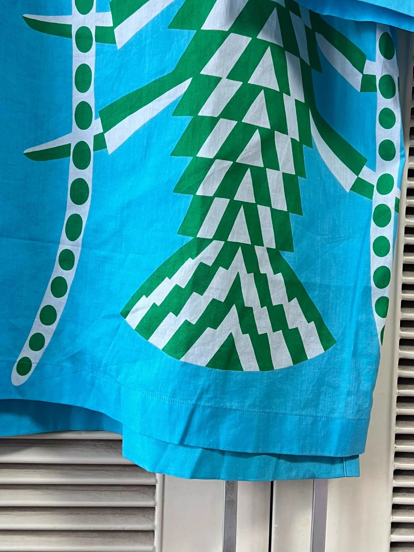 Hermes Hermes SS shirt oversized 40 blue green geometric Size US M / EU 48-50 / 2 - 5 Thumbnail