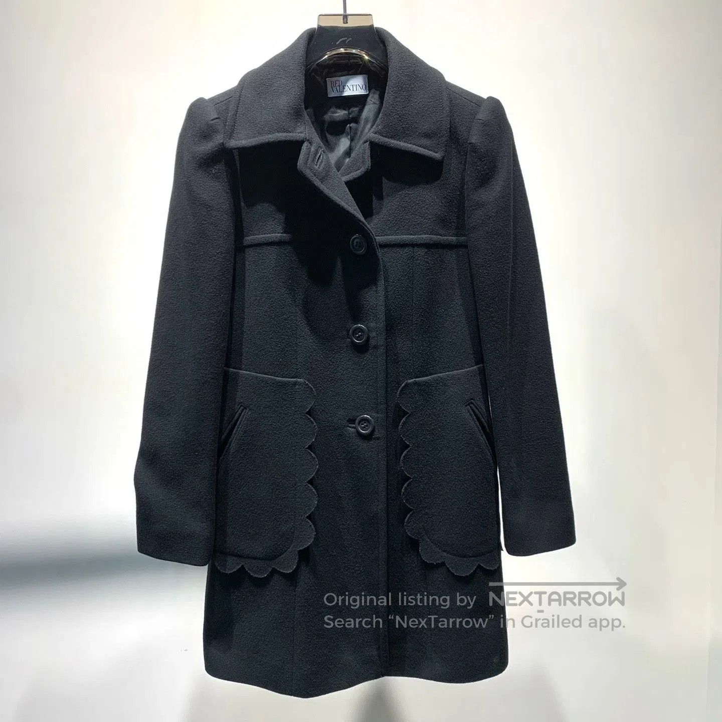 Valentino Valentino Heavy Black Wool Coat. Size US M / EU 48-50 / 2 - 1 Thumbnail
