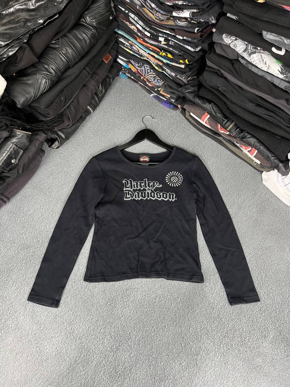 Harley Davidson Vintage Harley Davidson Y2K Grunge Printed Long Sleeve Top Size S / US 4 / IT 40 - 1 Thumbnail