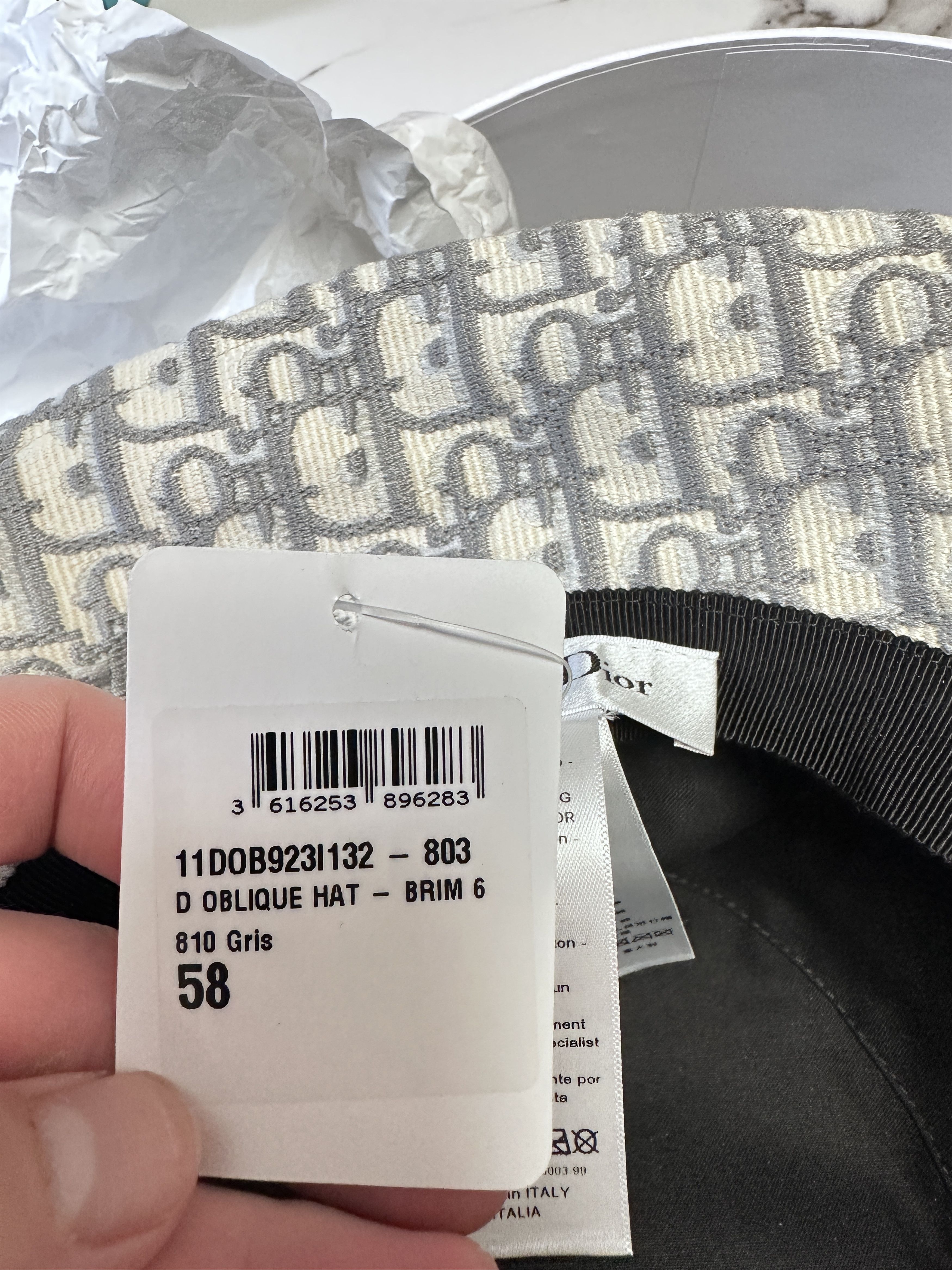 Dior Dior D-OBLIQUE SMALL BRIM BUCKET HAT Size ONE SIZE - 7 Thumbnail