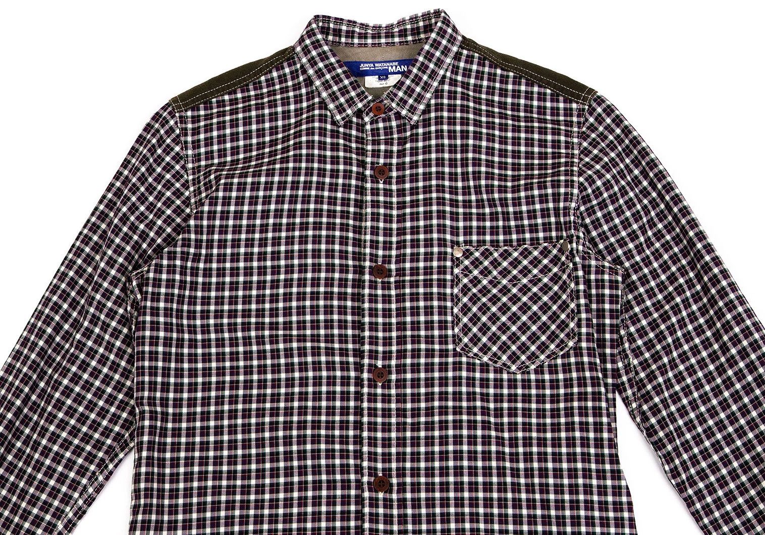 Junya Watanabe Checkered Shirt in Purple and Green, Size XS Size US XS / EU 42 / 0 - 2 Thumbnail