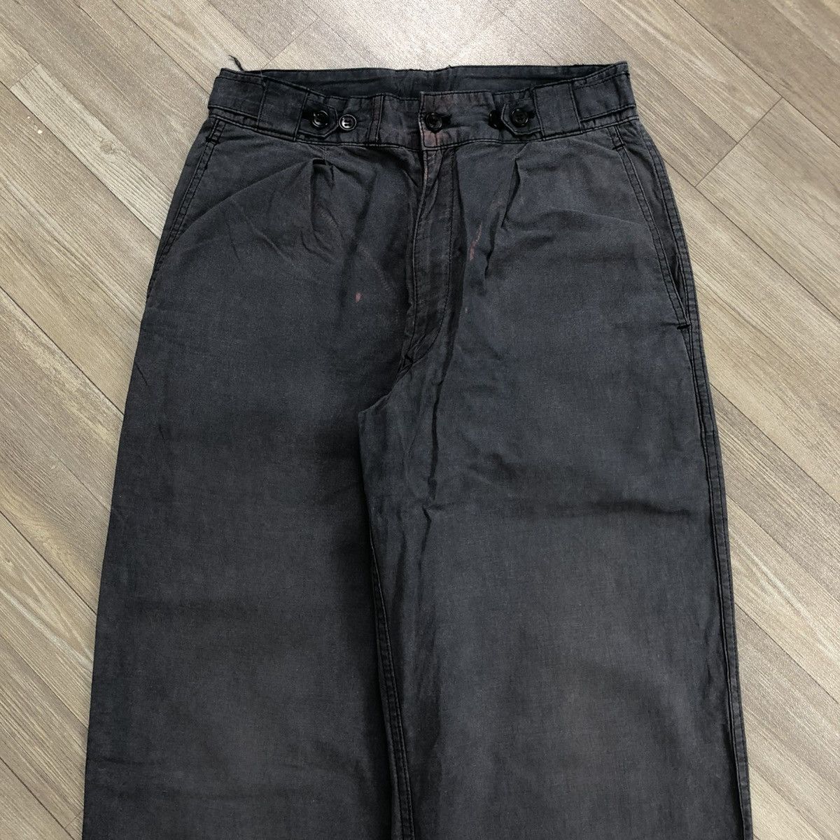 Comme des Garcons × Comme des Garcons Homme × Faded Glory 🇯🇵1980s Comme des Garcons Homme CDG Faded Trousers Work Pants Size US 26 / EU 42 - 3 Thumbnail