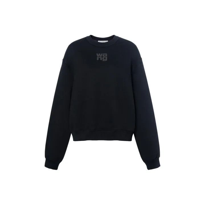 Alexander Wang Alexander Wang Black Logo Embroidered Sweatshirt 0079 Size S / US 4 / IT 40 - 1 Thumbnail
