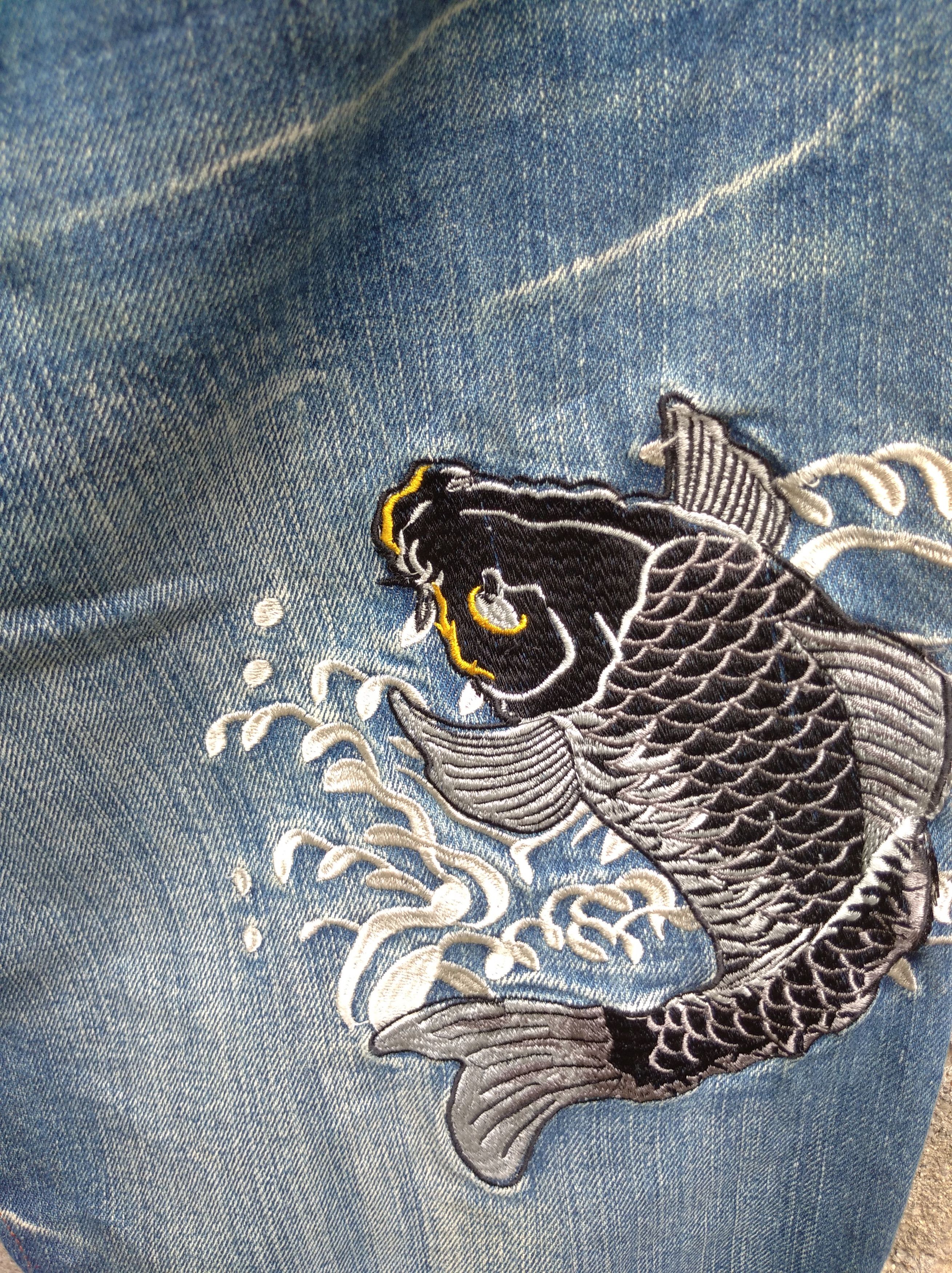 Hysteric Glamour × If Six Was Nine × Japanese Brand dominate koi embroidered denim multi pocket jeans Size US 38 / EU 54 - 5 Thumbnail