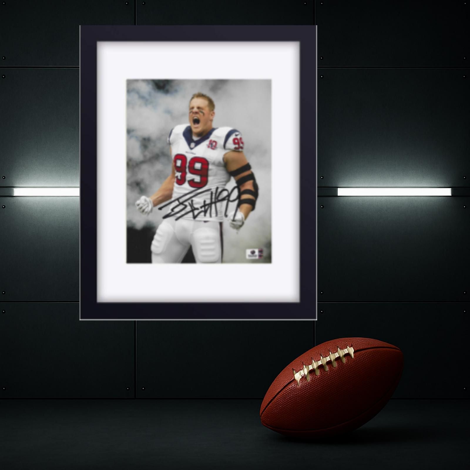 Other J.J. Watt Houston Texans Autographed 8x10 Photo coa W/Frame Size ONE SIZE - 1 Thumbnail