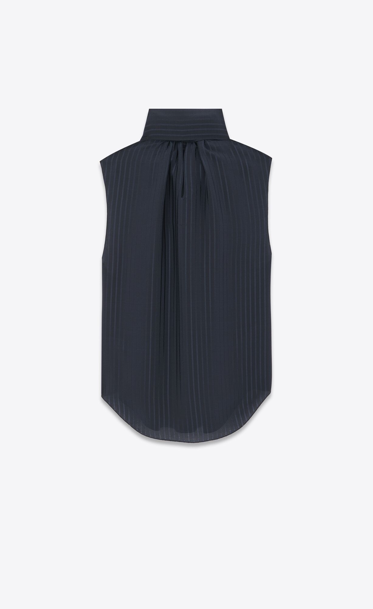 Saint Laurent Paris o1s1wg111124 Lavallière-Neck Blouse Matte Shiny in Noir/Grey Size US XS / EU 42 / 0 - 2 Thumbnail