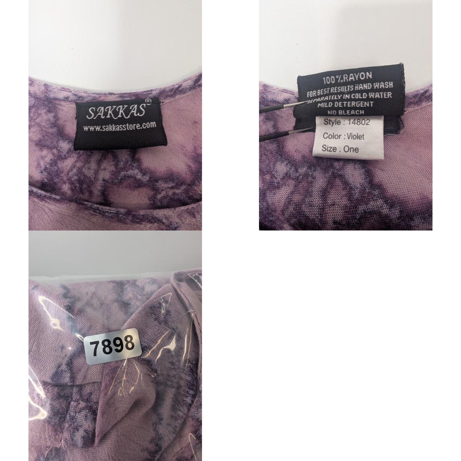 Vintage Sakkas Purple Caftan Dress Women One Size Cap Sleeve Lace-Up Long Caftan Dress Boho Fairy Vintage: No Size ONE SIZE - 8 Thumbnail
