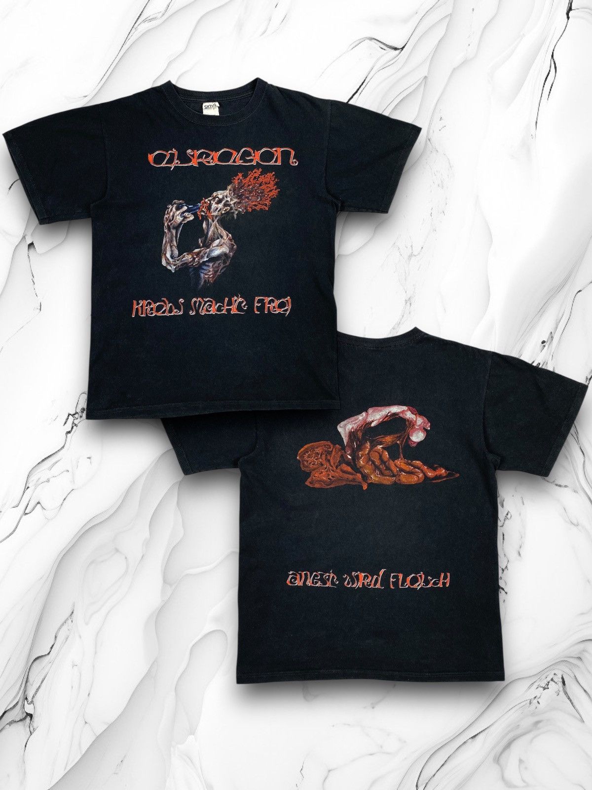 Band Tees × Vintage Vintage 00s Eisregen Krebs macht frei Y2K T shirt Size US M / EU 48-50 / 2 - 1 Thumbnail