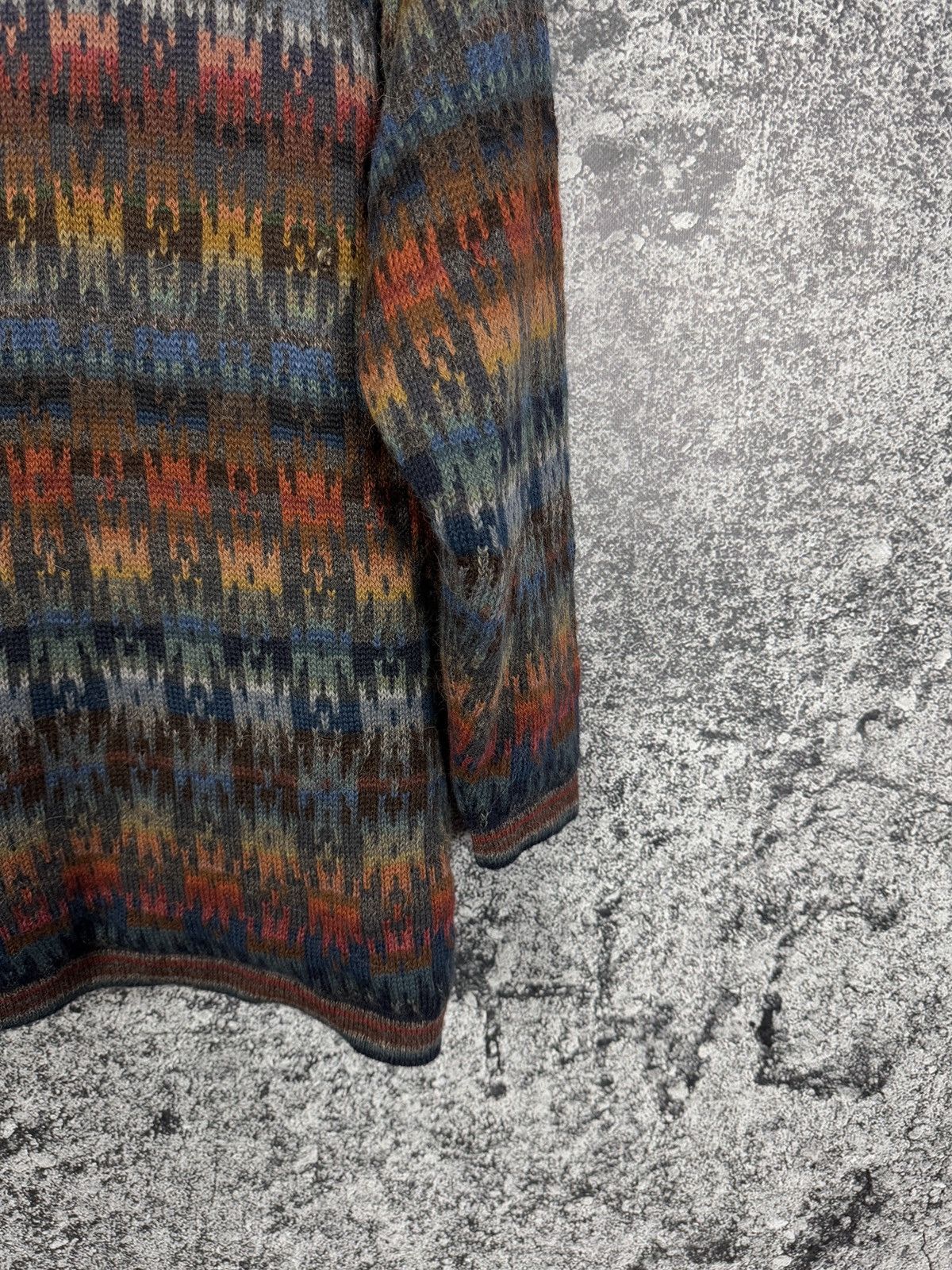 Vintage The Alpaca Collection Cardigan Multicolor Sweater M