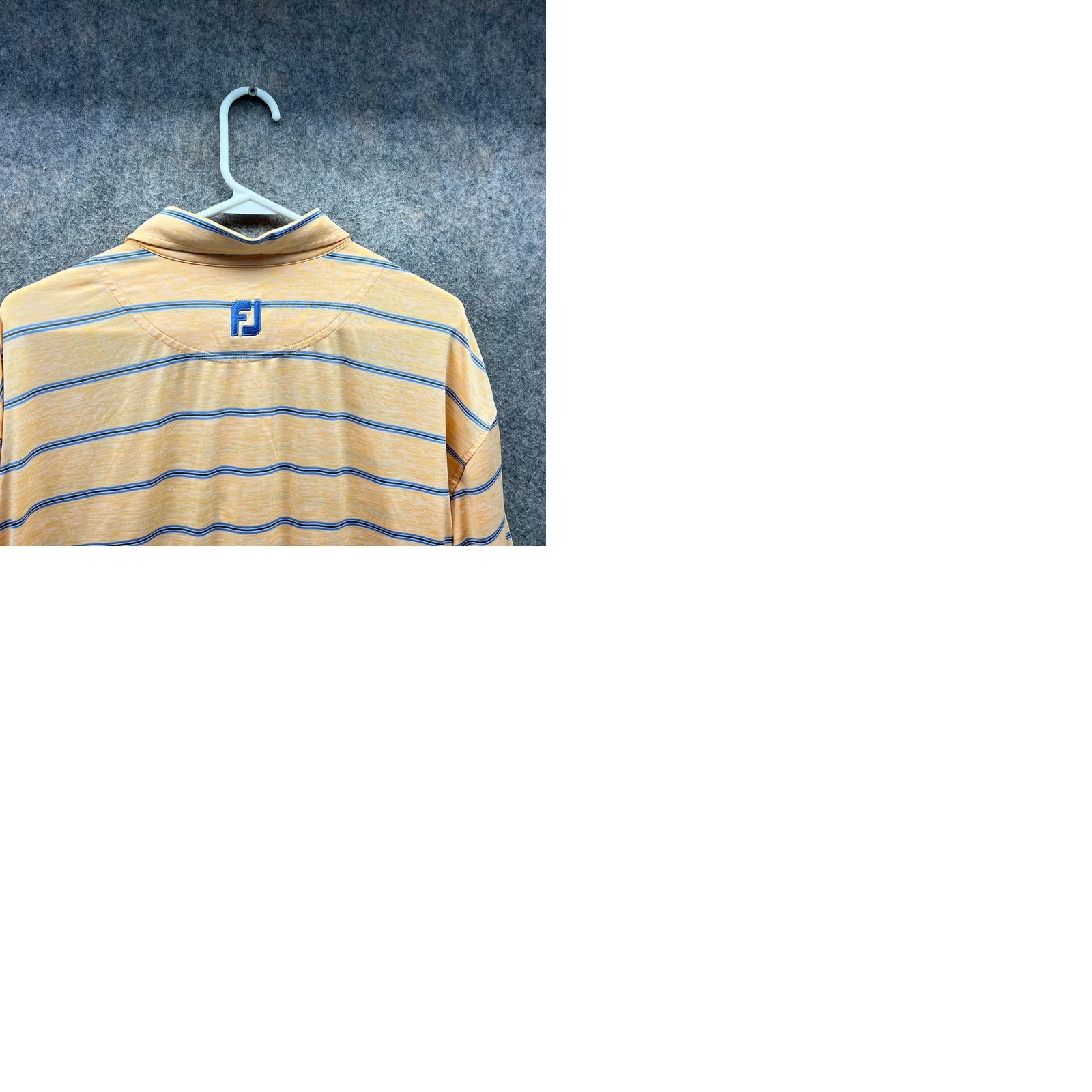 Footjoy FootJoy Polo Shirt Mens XL Yellow Blue Stripes Preppy Knit Golf Golfer Stretch Shirt Jacket? Size US XL / EU 56 / 4 - 9 Thumbnail
