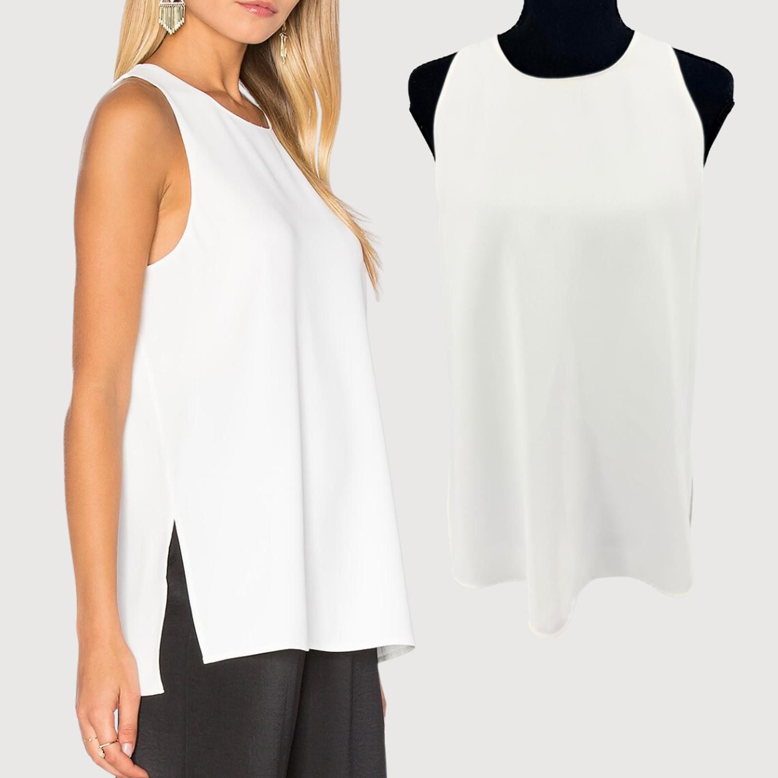 Vince Vince Bonded Tank Off White Minimalist Top S Size S / US 4 / IT 40 - 1 Thumbnail
