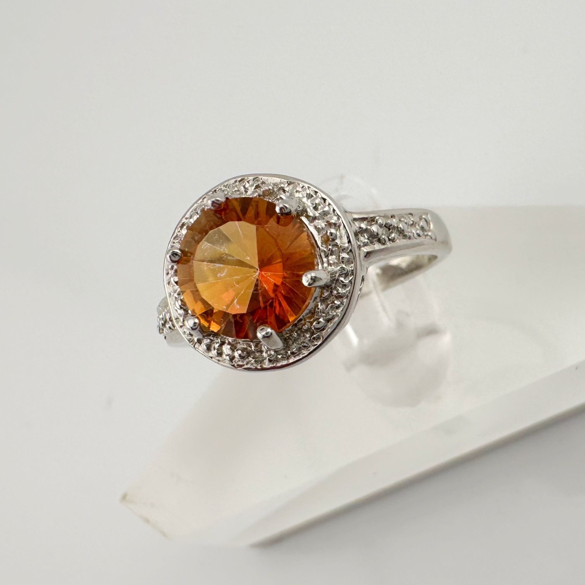 Other Beautiful 2.11 Carat Golden Citrine Ring with Small Diamond Size ONE SIZE - 10 Thumbnail