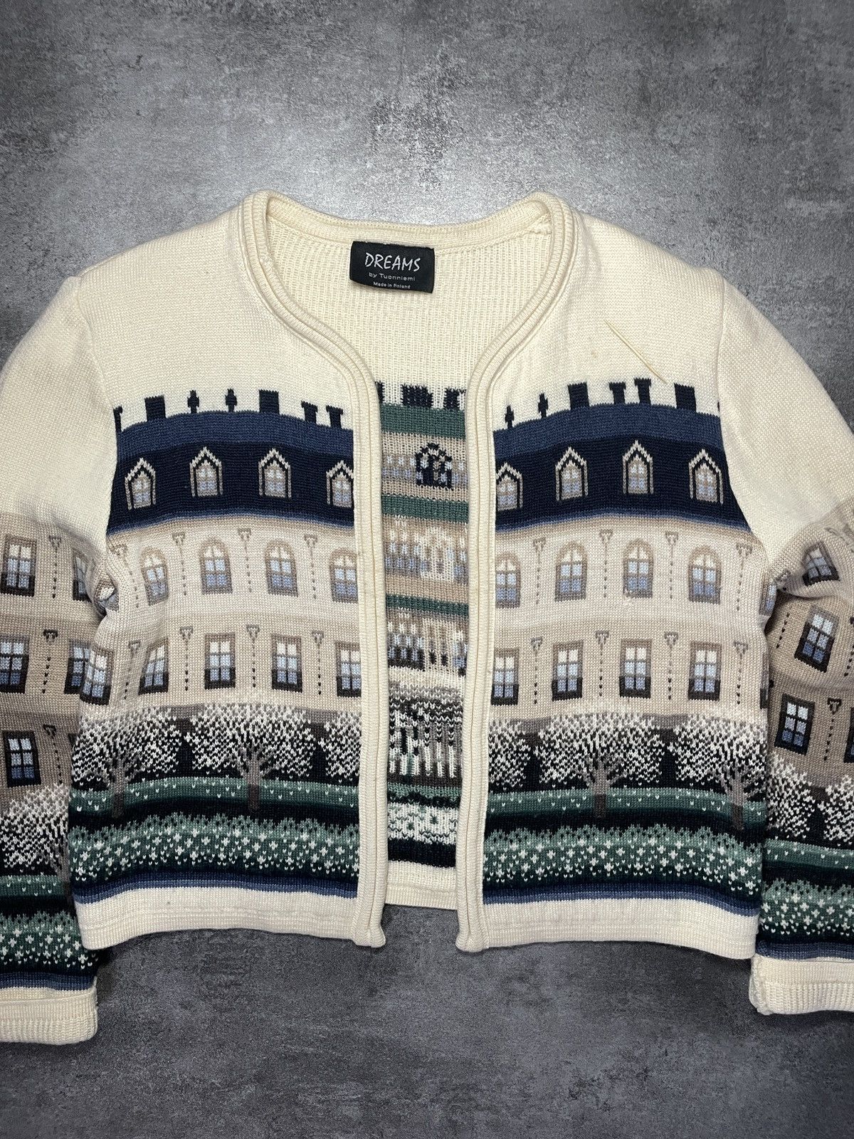 Vintage 🔥RARE🔥Vintage Wool Cardigan AOP Hype Rare Cozy Boxy Fit Size S / US 4 / IT 40 - 19 Thumbnail