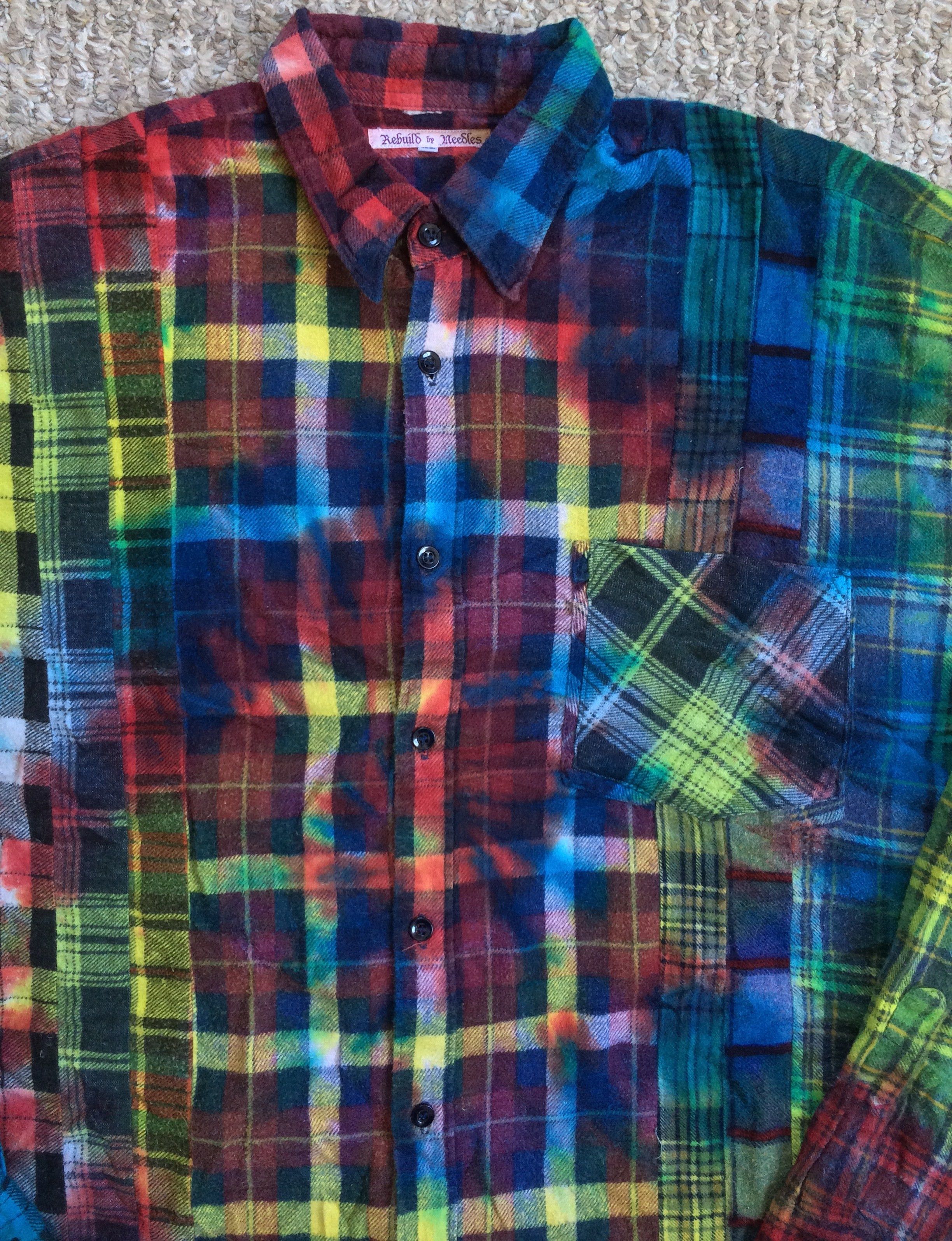 Needles Rebuild by Needles Wide 7 Cut Tie Dye Flannel Size US XL / EU 56 / 4 - 2 Thumbnail