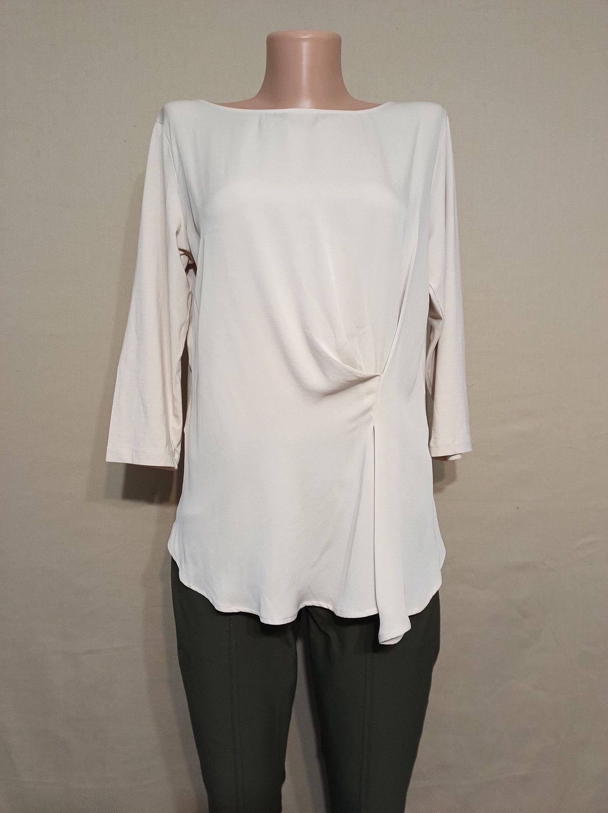 Fabiana Filippi Fabiana Filippi Beige Cotton Silk Blouse Shirt Size S Size S / US 4 / IT 40 - 2 Thumbnail