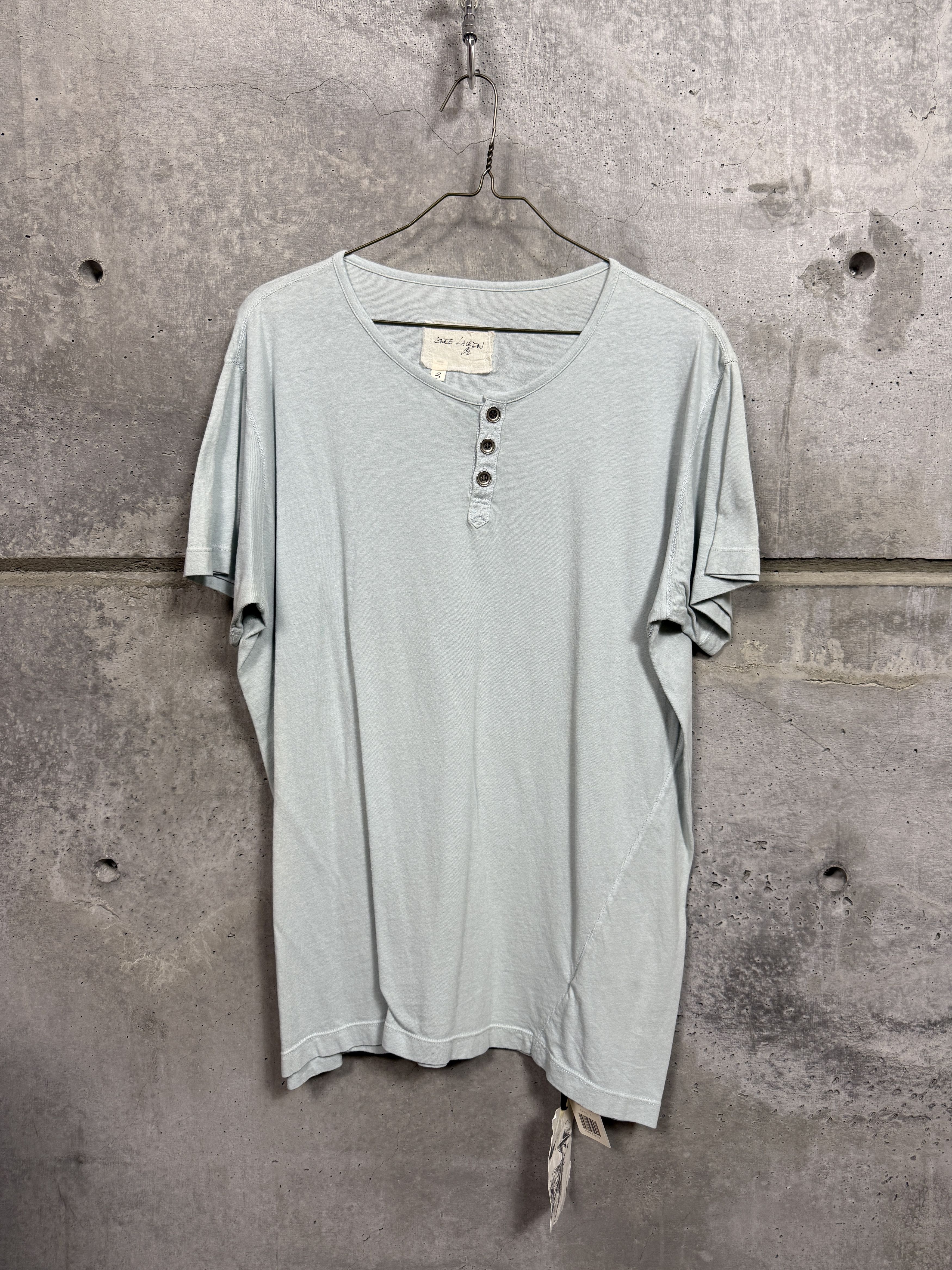 Greg Lauren Greg Lauren Short Sleeve Henley Shirt Size US L / EU 52-54 / 3 - 1 Thumbnail