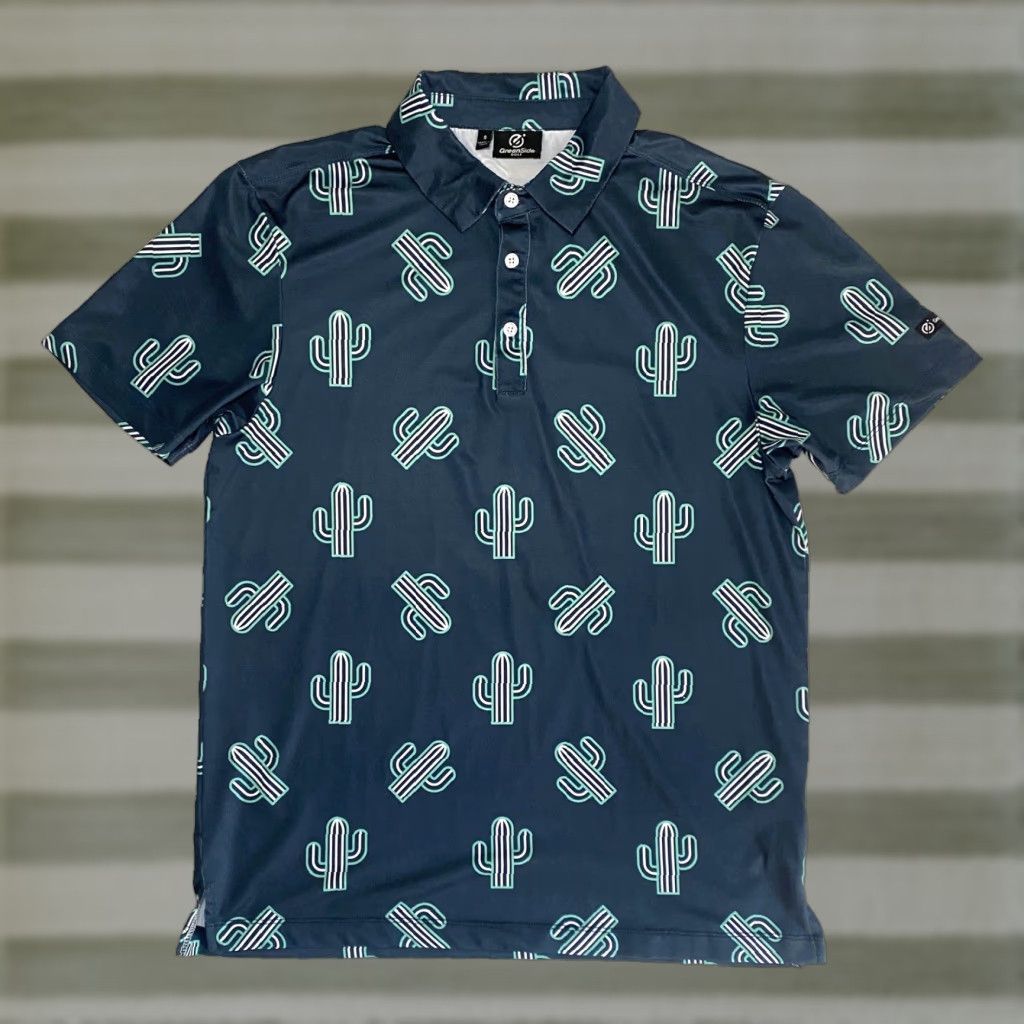 Vintage VINTAGE GreenSide Men’s Golf Polo Shirt Short Sleeve Collared Breathable Lightweight Casual Activewear Sz S Blue/Green Likely 90s Sports Mens Size US S / EU 44-46 / 1 - 1 Thumbnail