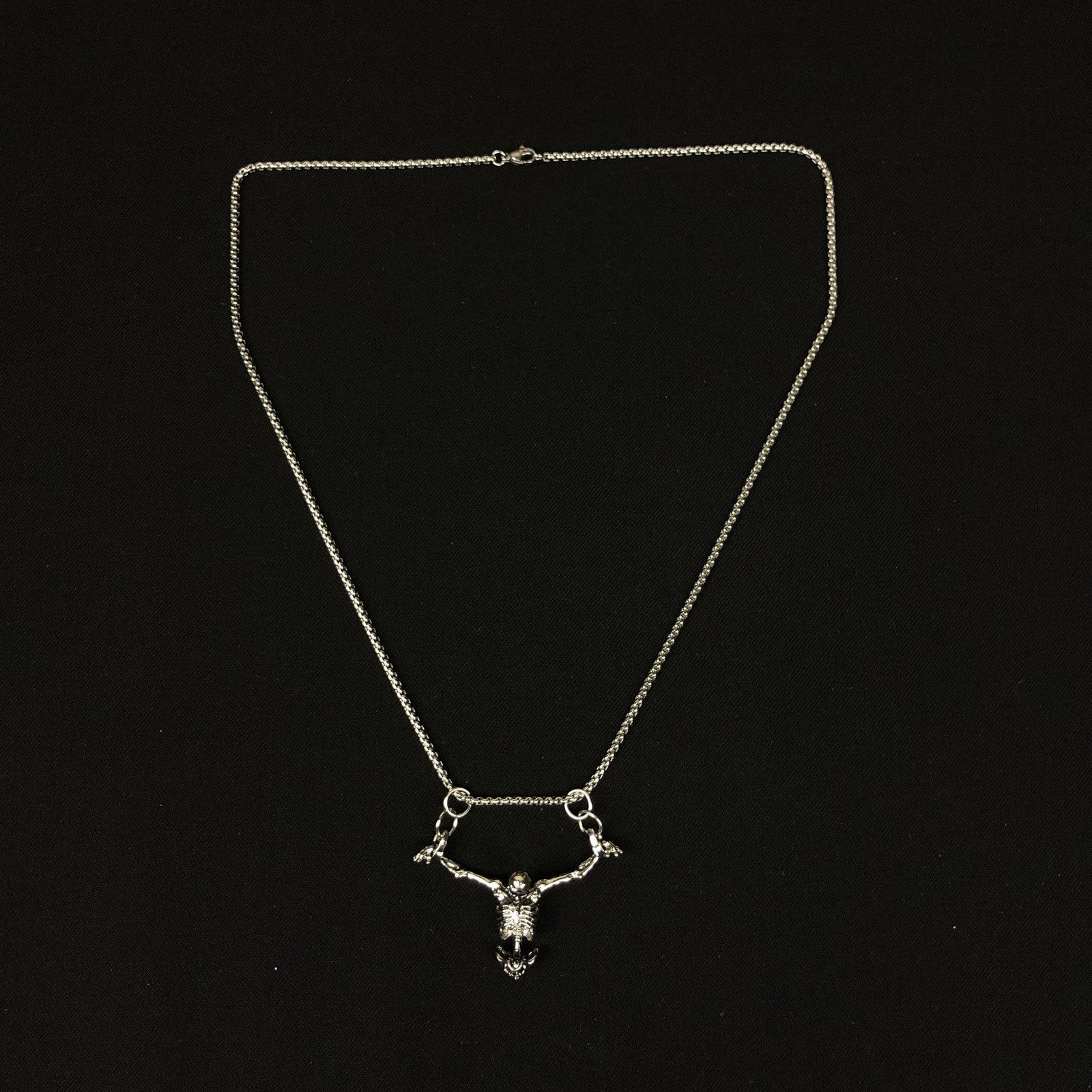 Jewelry Skeleton Skull Necklace Punk Chain Size ONE SIZE - 5 Thumbnail