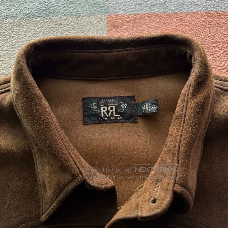RRL Ralph Lauren RRL Ralph Lauren Distressed suede shirt Size US XL / EU 56 / 4 - 4 Thumbnail