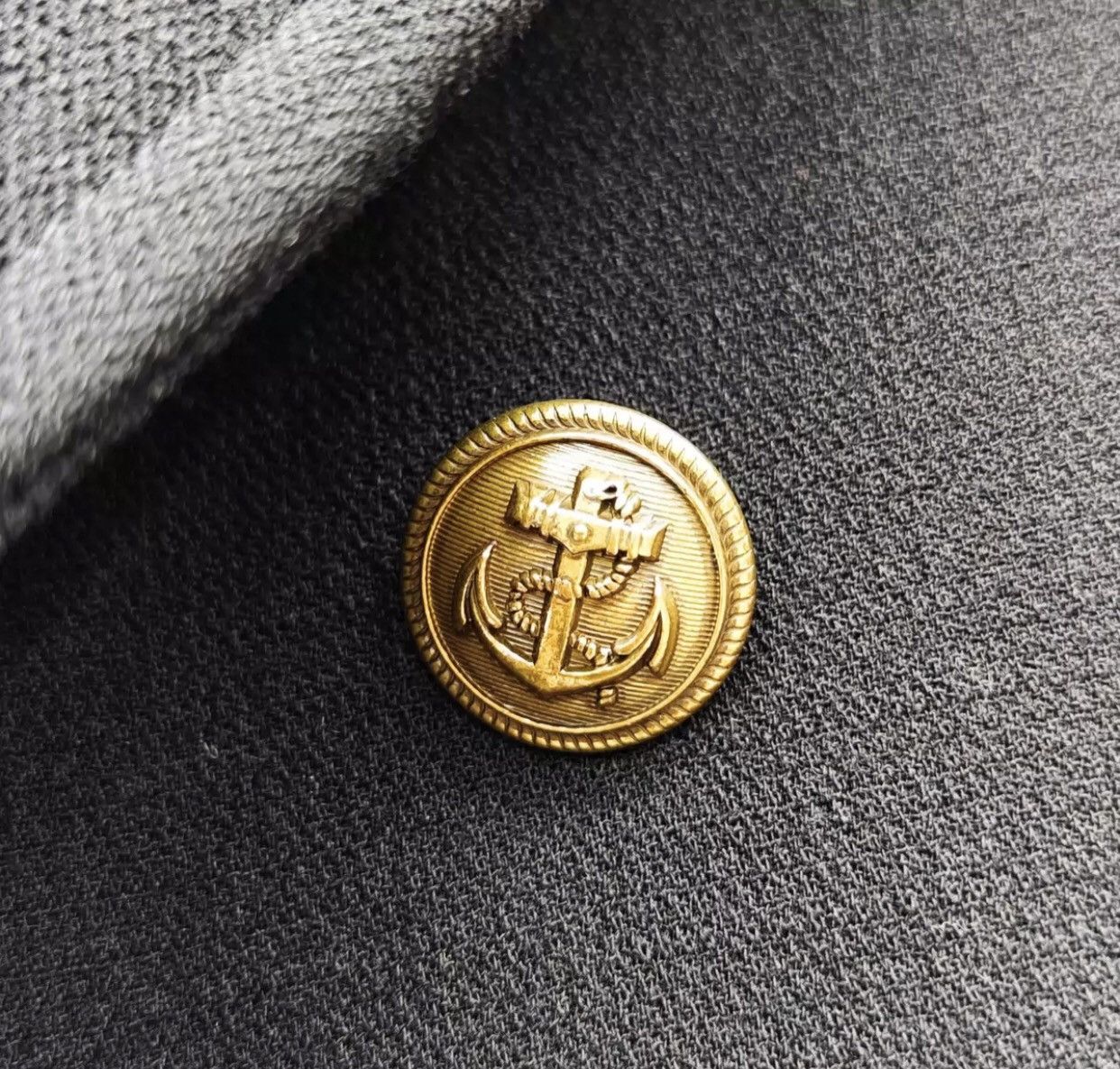 Saint Laurent Paris × Yves Saint Laurent Saint Laurent SLP runway style navy anchor gold button coat Size US S / EU 44-46 / 1 - 3 Thumbnail