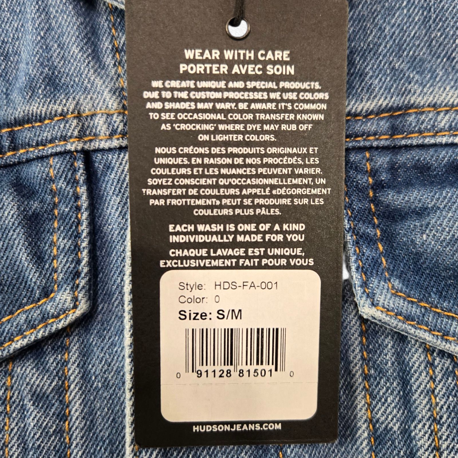 Hudson Hudson Slim Fit Denim Trucker Jacket S/M Size S / US 4 / IT 40 - 7 Thumbnail
