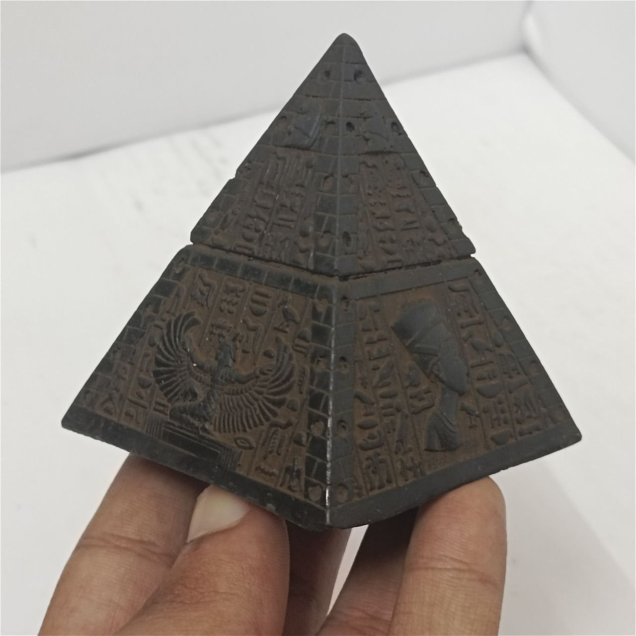 Handmade Set of 3 Handmade Egyptian Pyramids Decor Souvenir Gift Size ONE SIZE - 8 Thumbnail
