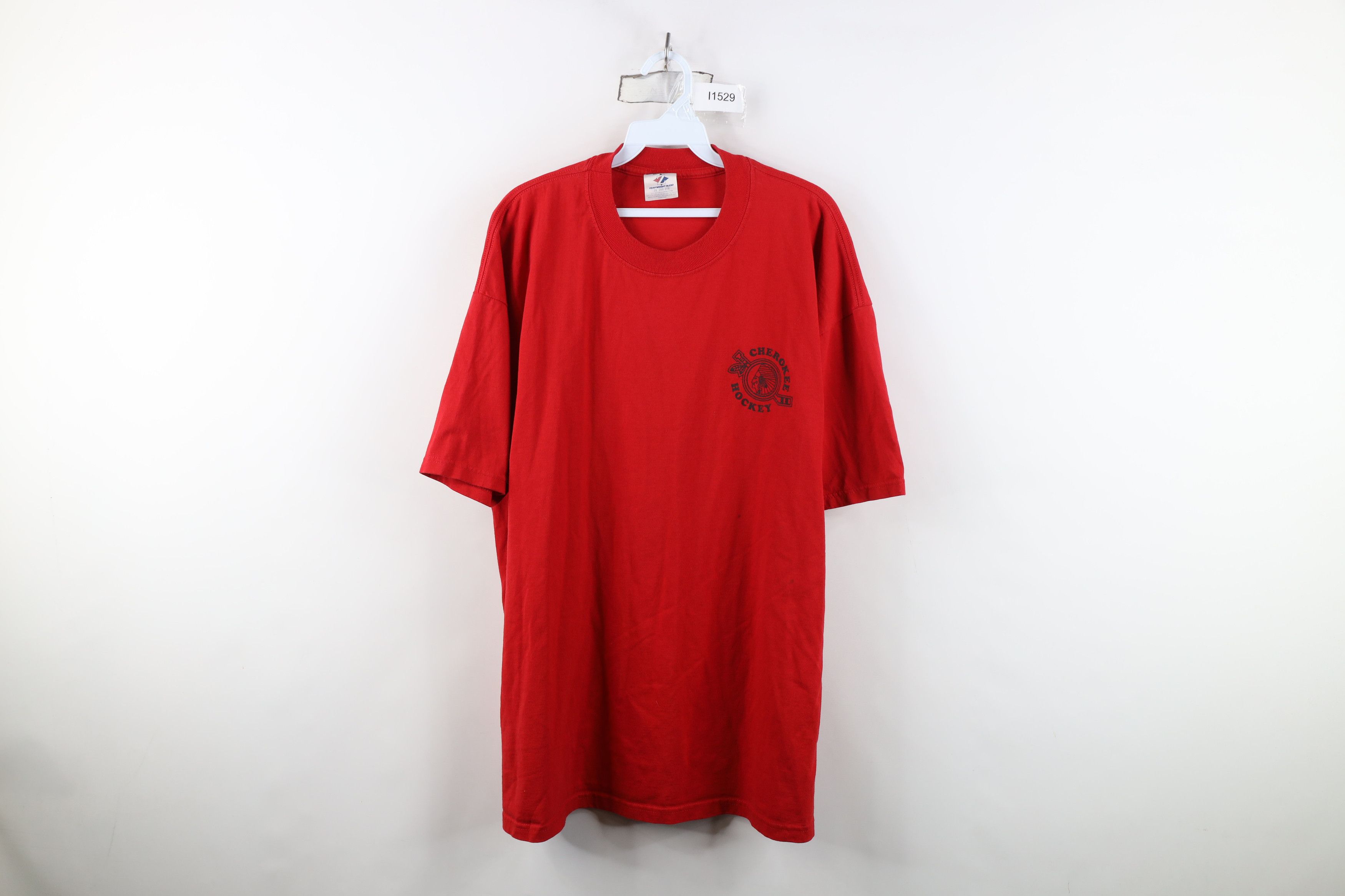 Vintage Vintage 90s Y2K Streetwear Spell Out Cherokee Hockey T-Shirt Size US XXL / EU 58 / 5 - 1 Thumbnail
