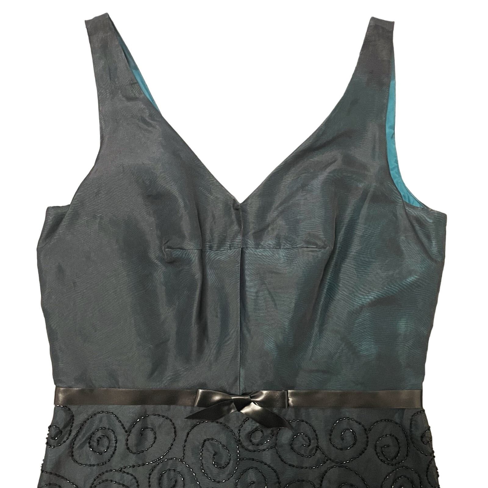 Laundry by Shelli Segal Laundry by Shelli Segal Sleeveless Beaded Silk Dress Teal 8 Size M / US 6-8 / IT 42-44 - 1 Thumbnail