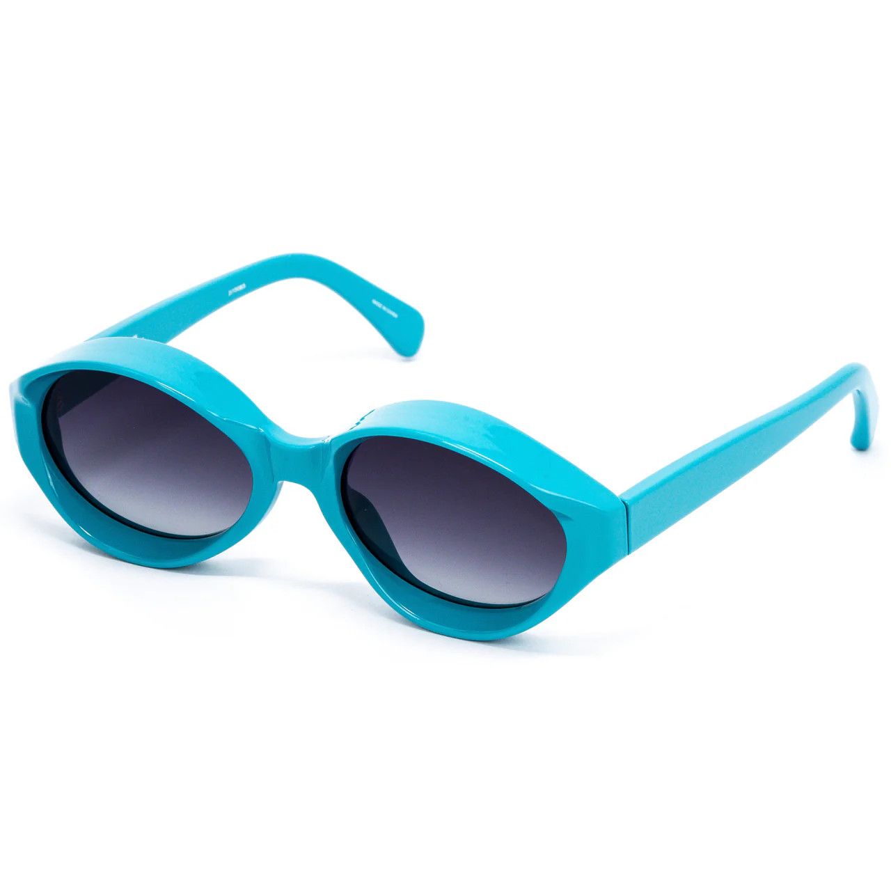 Jeremy Scott Jeremy Scott Blue Visor Oval Plastic Sunglasses Size ONE SIZE - 1 Thumbnail