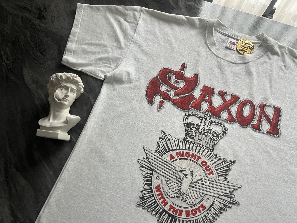Band Tees Saxon : A Night Out With The Boys Tour 2005 Size US XL / EU 56 / 4 - 4 Thumbnail