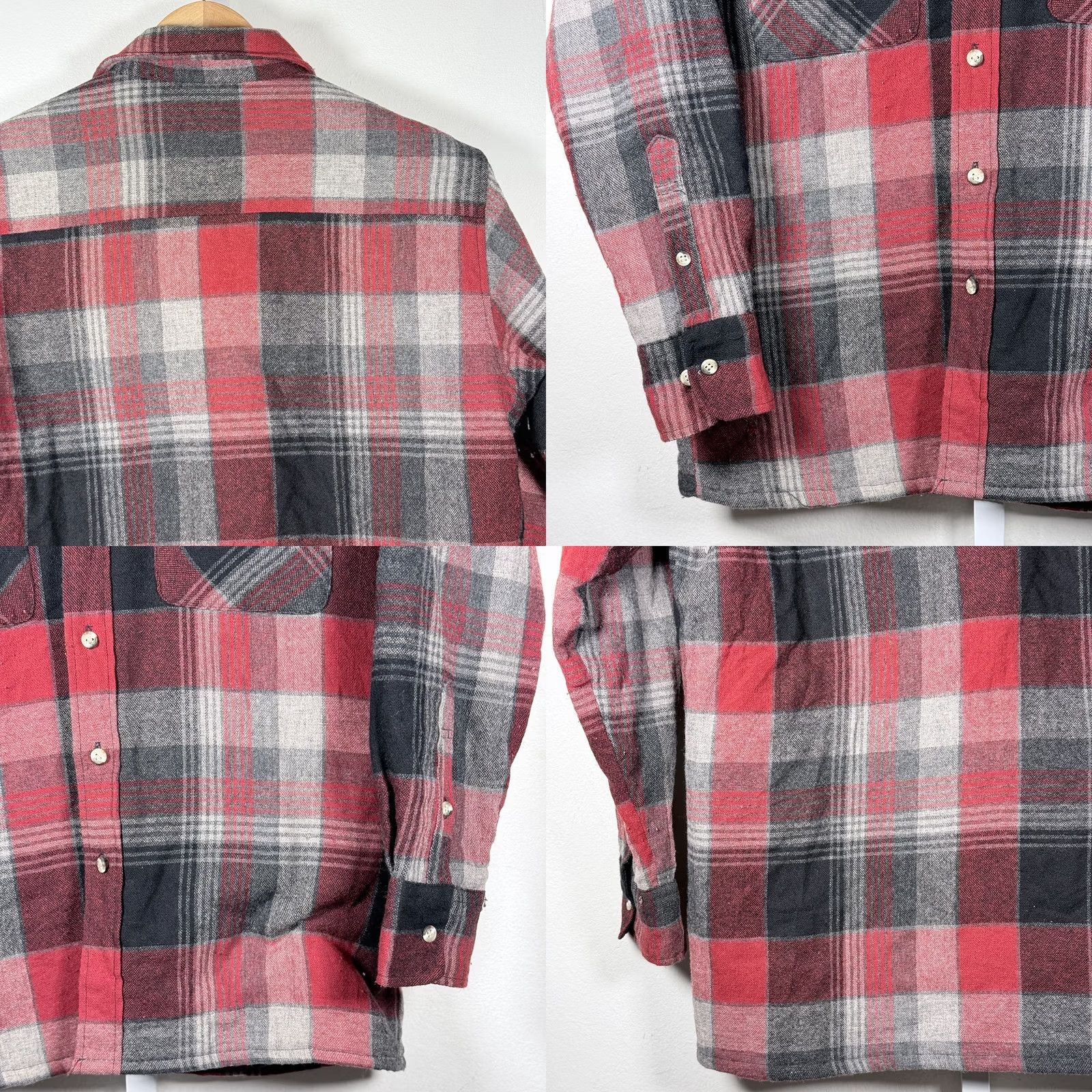 Lord & Taylor Vintage Lord & Taylor Quilted Lined Flannel Jacket Red Black Plaid Men's Medium Size US M / EU 48-50 / 2 - 8 Thumbnail