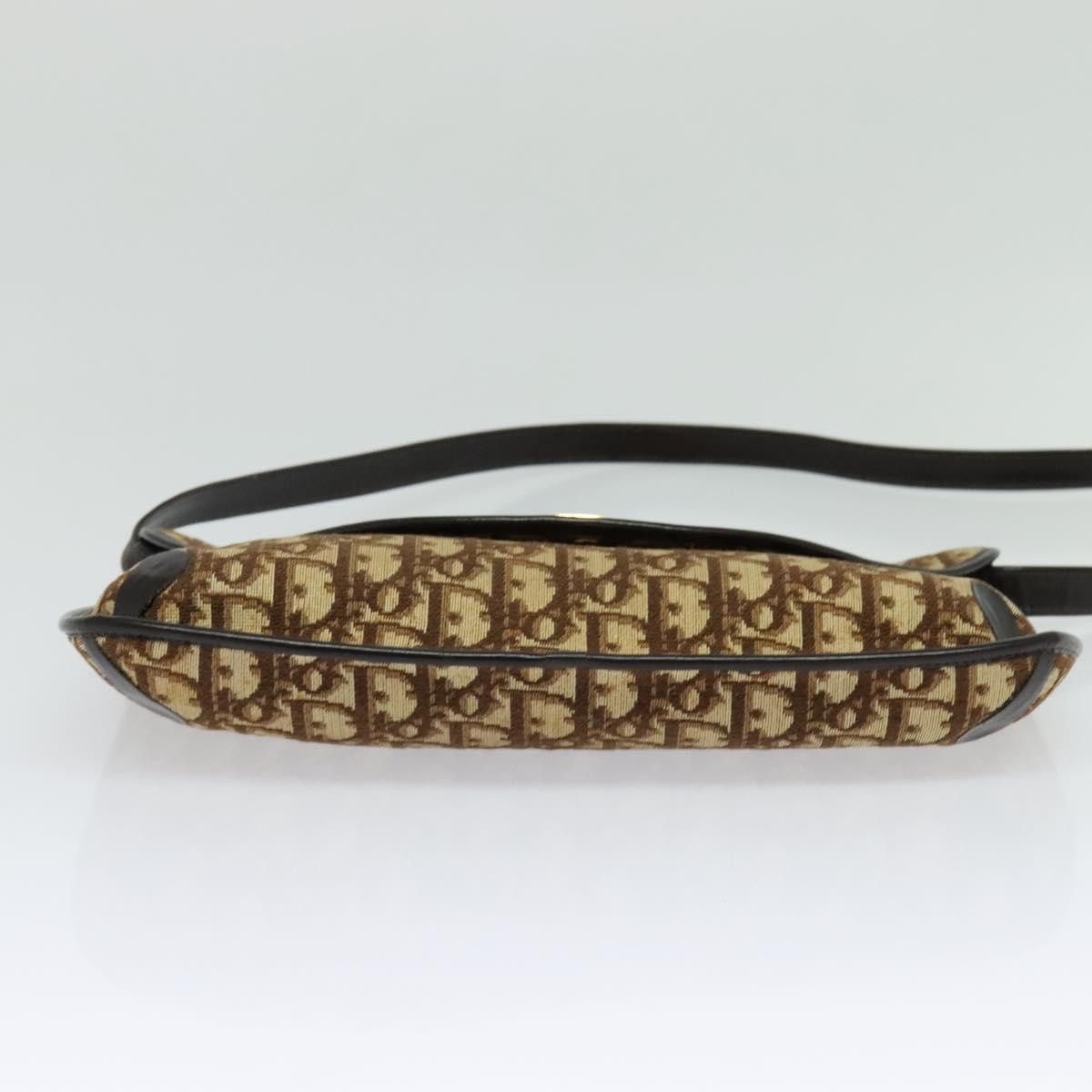 Dior DIOR Trotter Canvas Shoulder Bag Brown Gold Size ONE SIZE - 9 Thumbnail